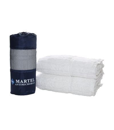 Sanitized Antimicrobial Sports Towel - White