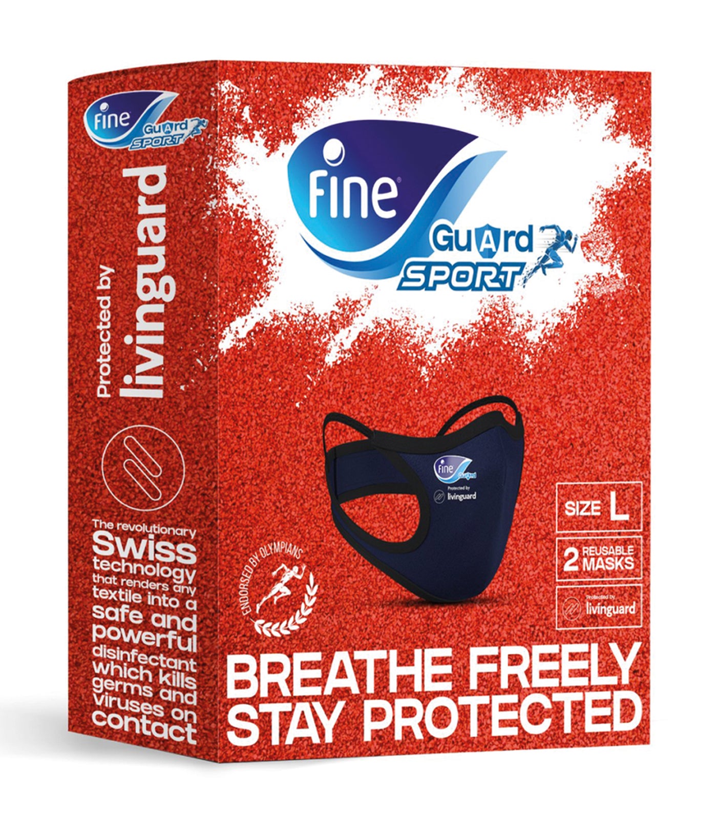 fine guard sports reusable face mask - large