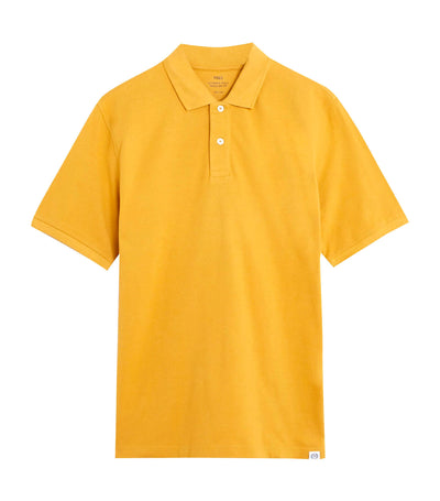 Pure Cotton Pique Polo Shirt Dark Yellow