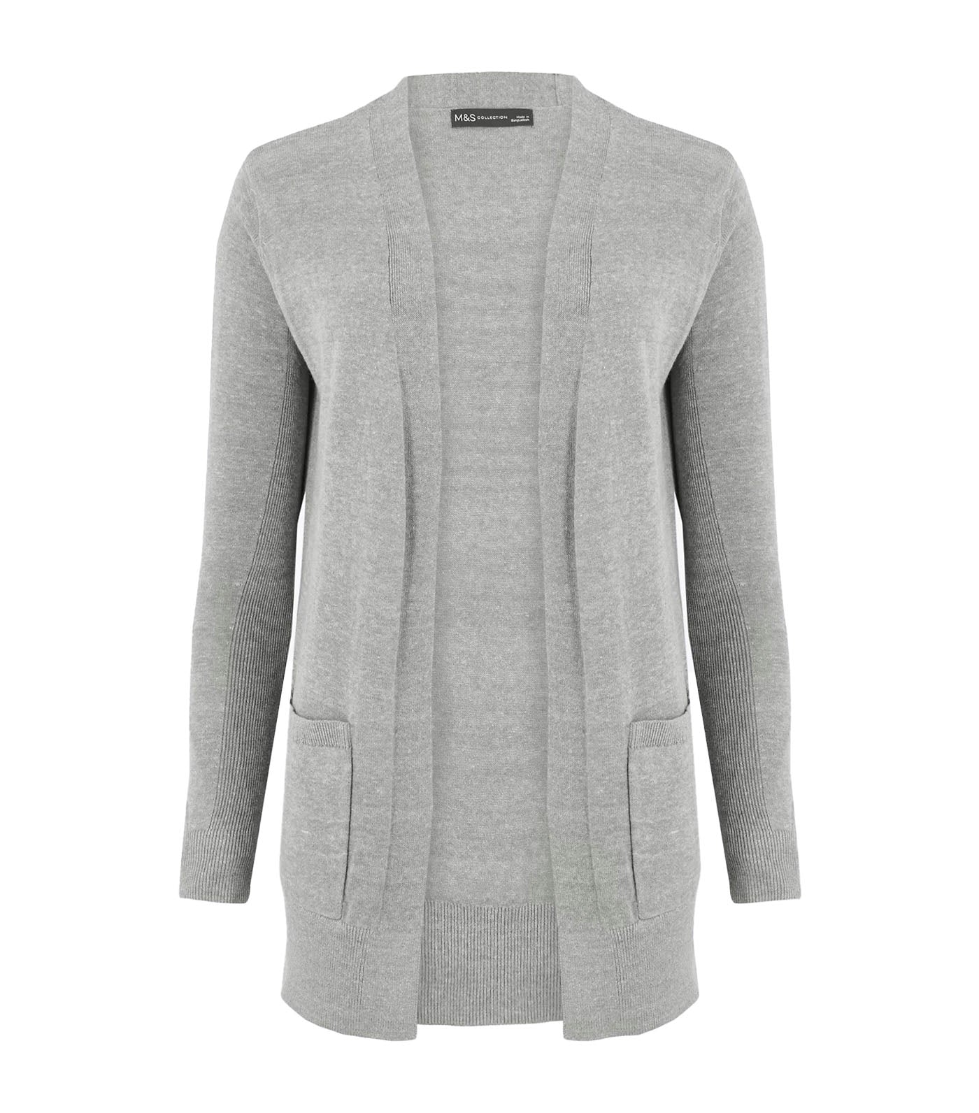 Pure Cotton Relaxed Cardigan Gray