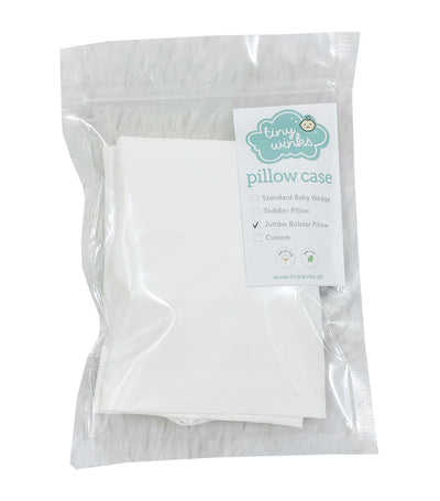 Tiny Winks Jumbo Bolster Pillowcase - White