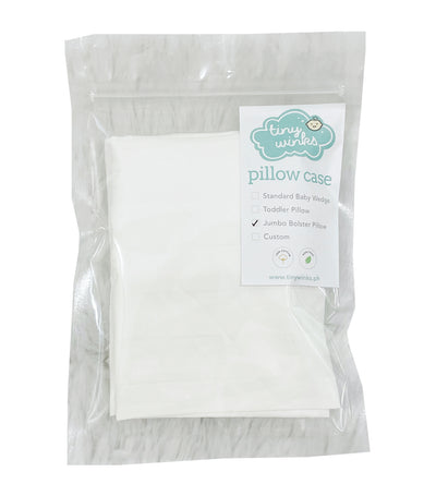 Tiny Winks Jumbo Bolster Pillowcase - Stripe White