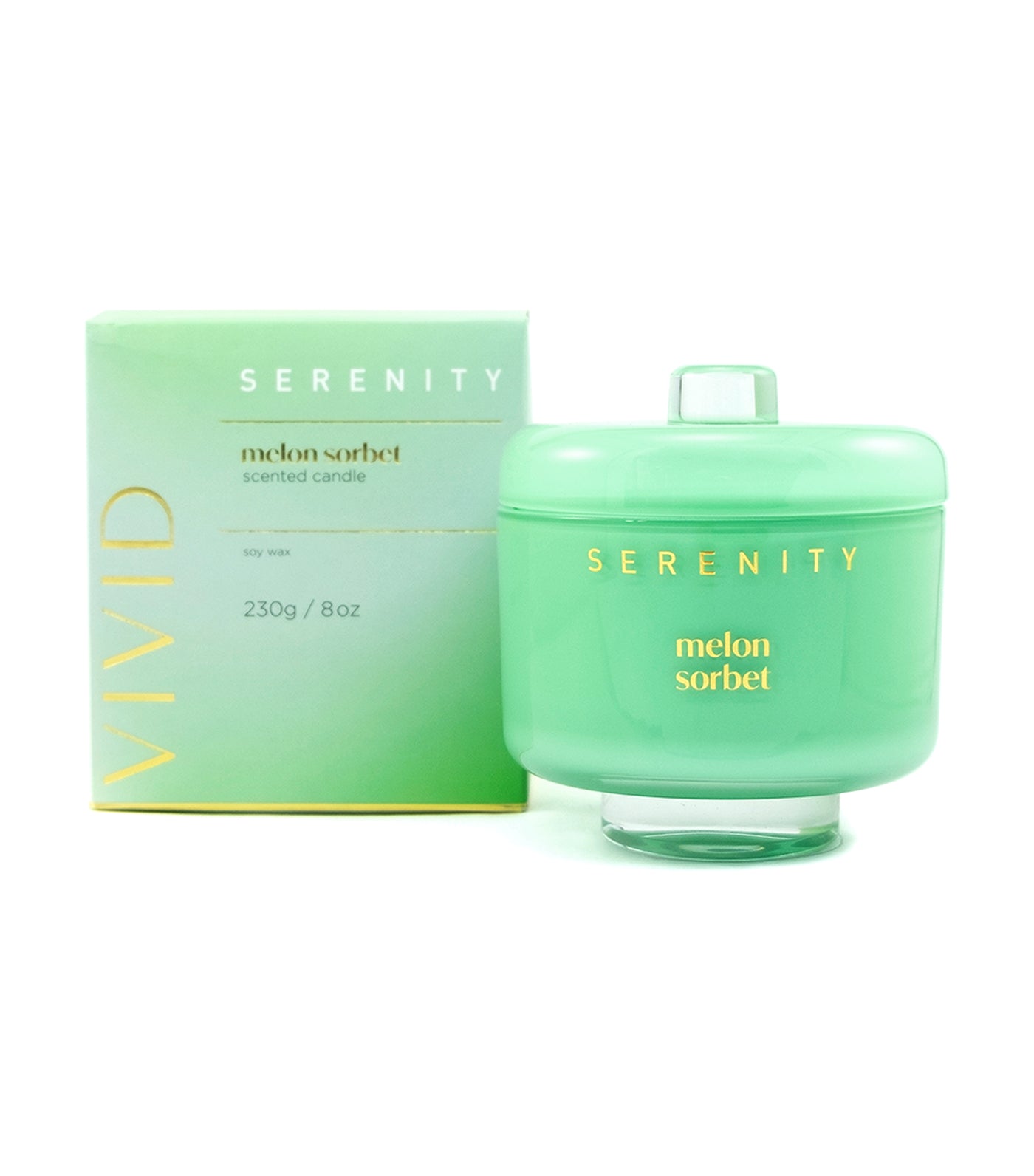 serenity vivid melon sorbet scented candle