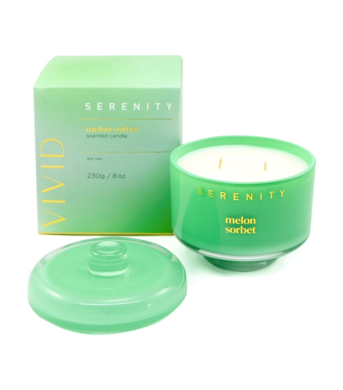 serenity vivid melon sorbet scented candle