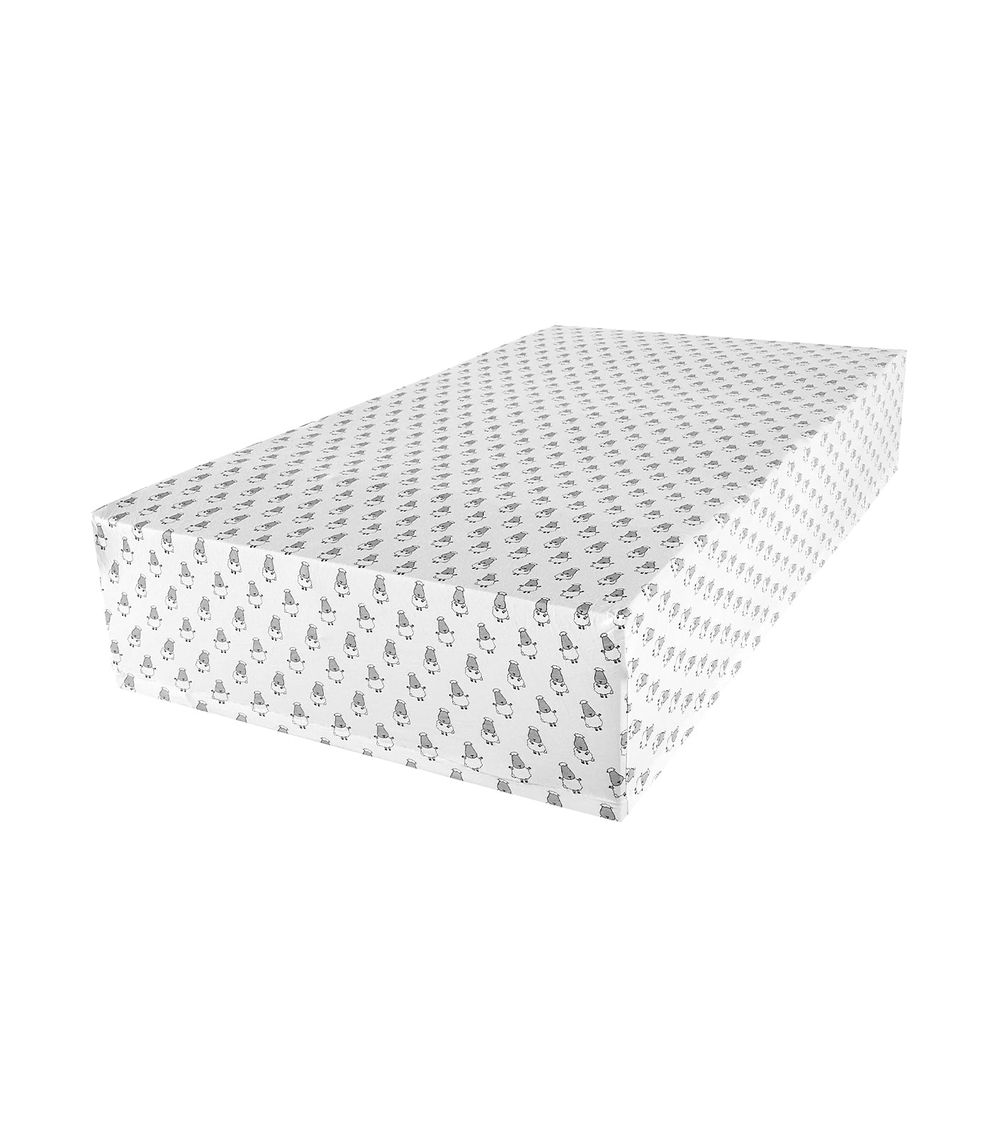 baa baa sheepz white crib mattress sheet - big sheepz