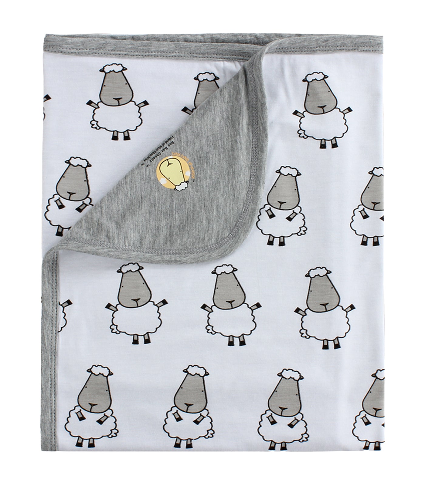 baa baa sheepz white double layer baby blanket - big sheepz