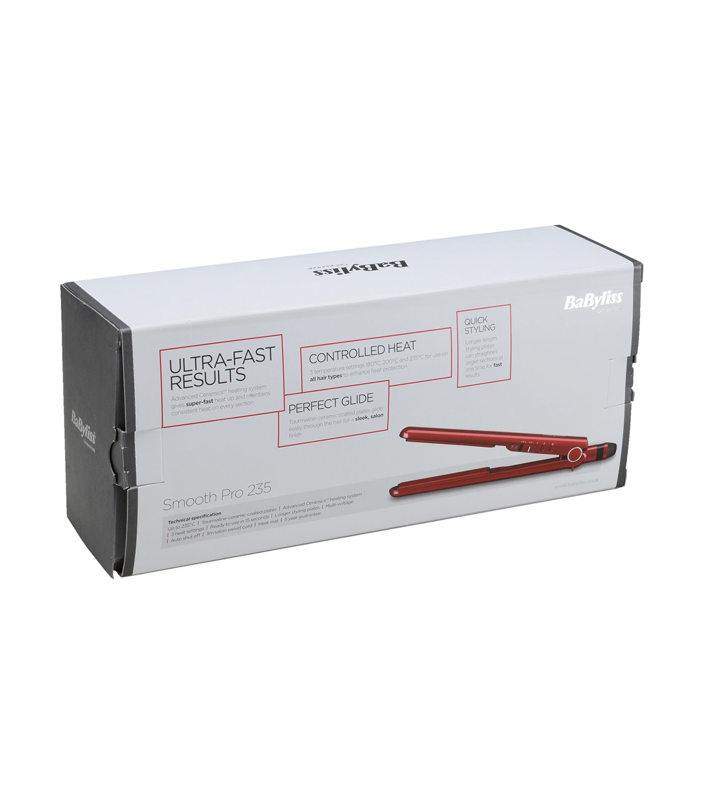 babyliss pro smooth red straightener