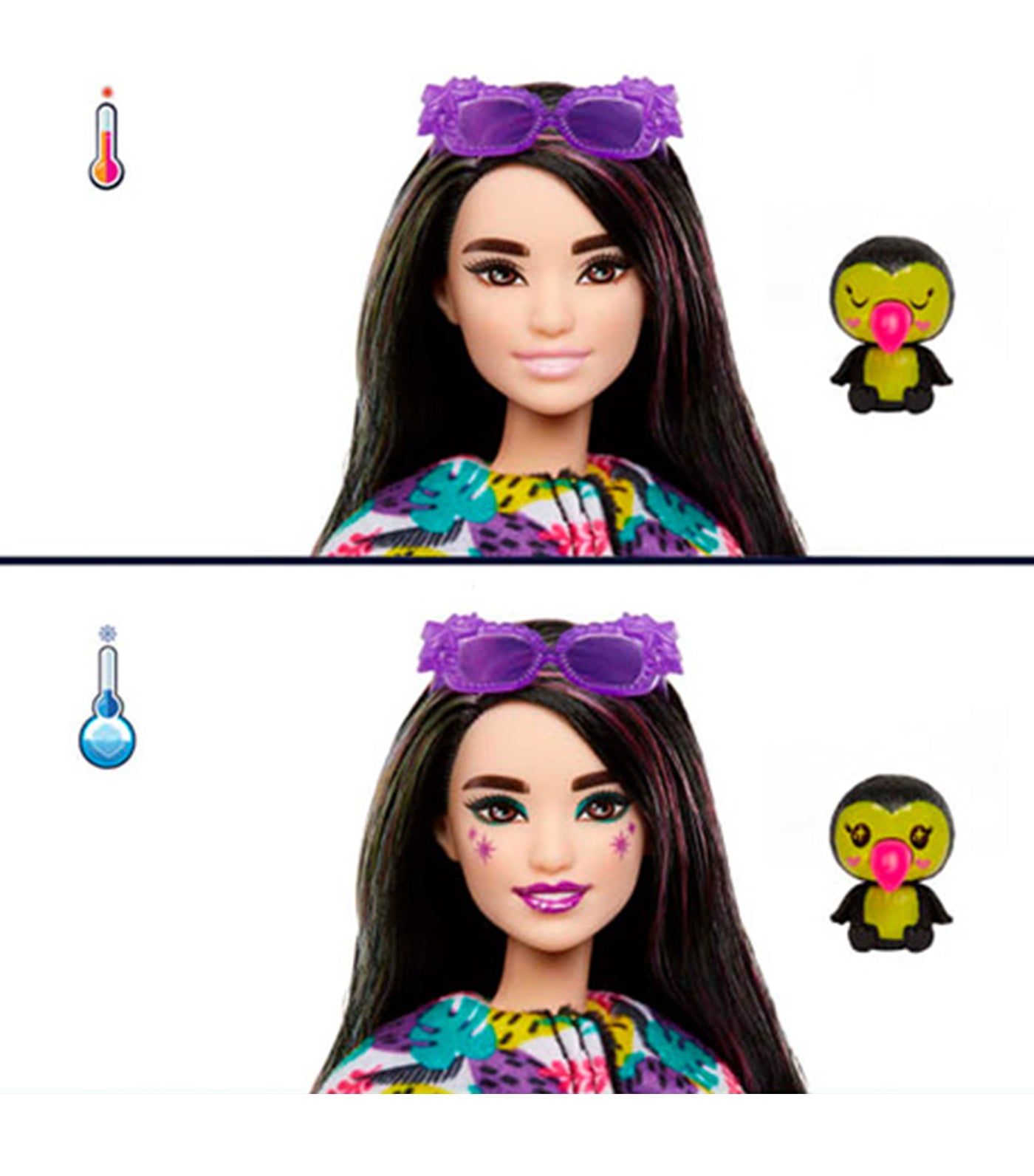 Cutie Reveal Jungle Series - Barbie® Doll with Penguin Plush