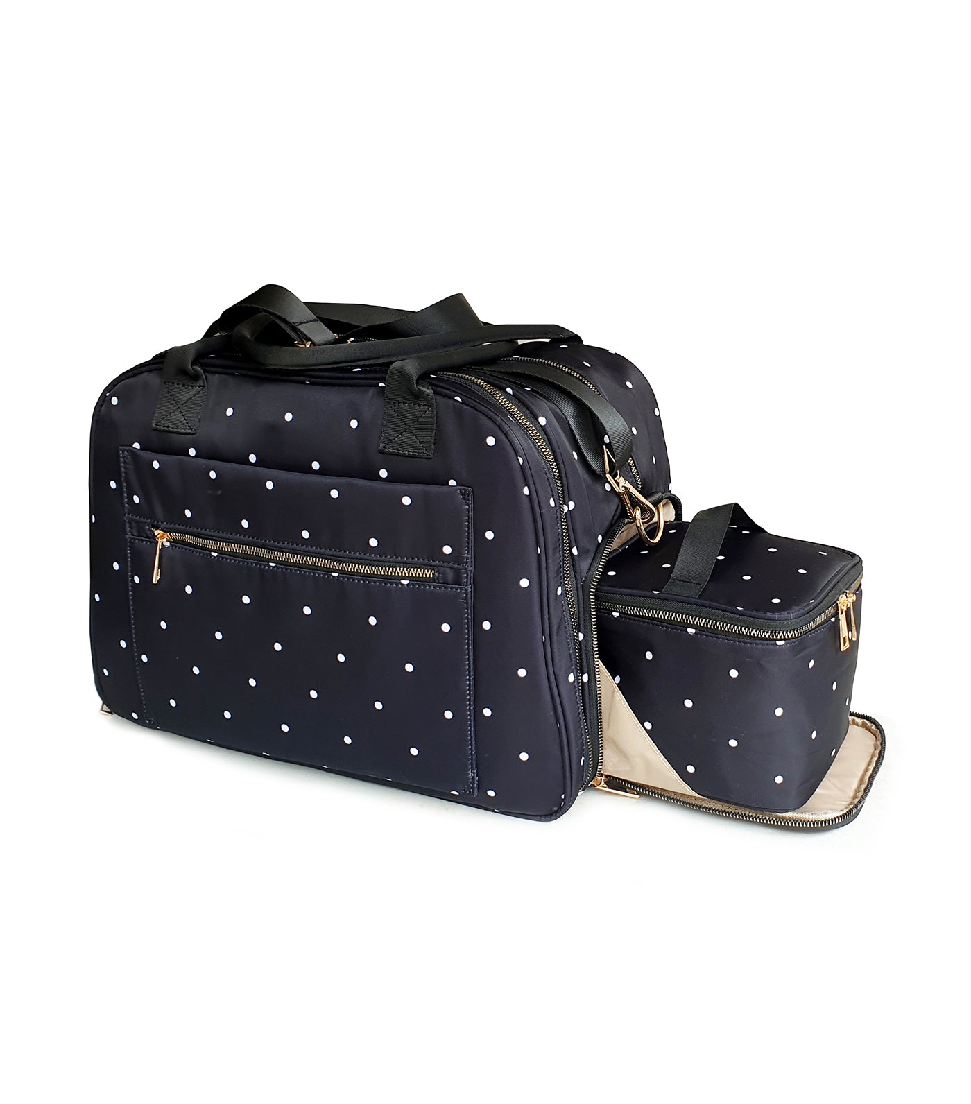 bebe chic stardust deluxe breast pump bag - dots