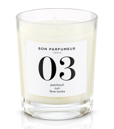 Candle no. 03 : patchouli, leather, tonka bean