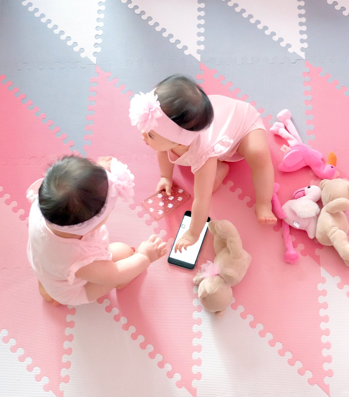 bonjour baby pink mix and match playmat