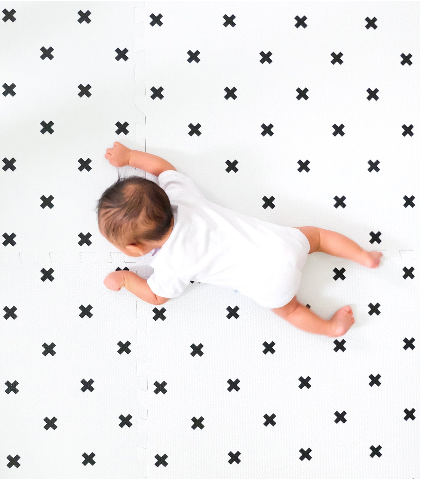 bonjour baby black and white extra large luxe playmat - scandanavian cross