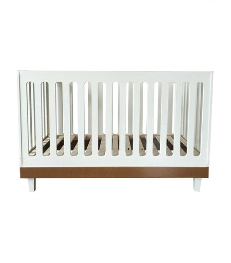 cuddlebug madison 3-in-1 convertible crib white/coffee