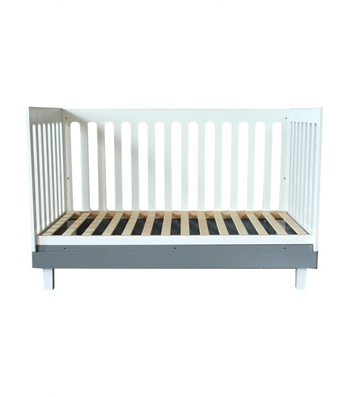 cuddlebug madison 3-in-1 convertible crib white/gray