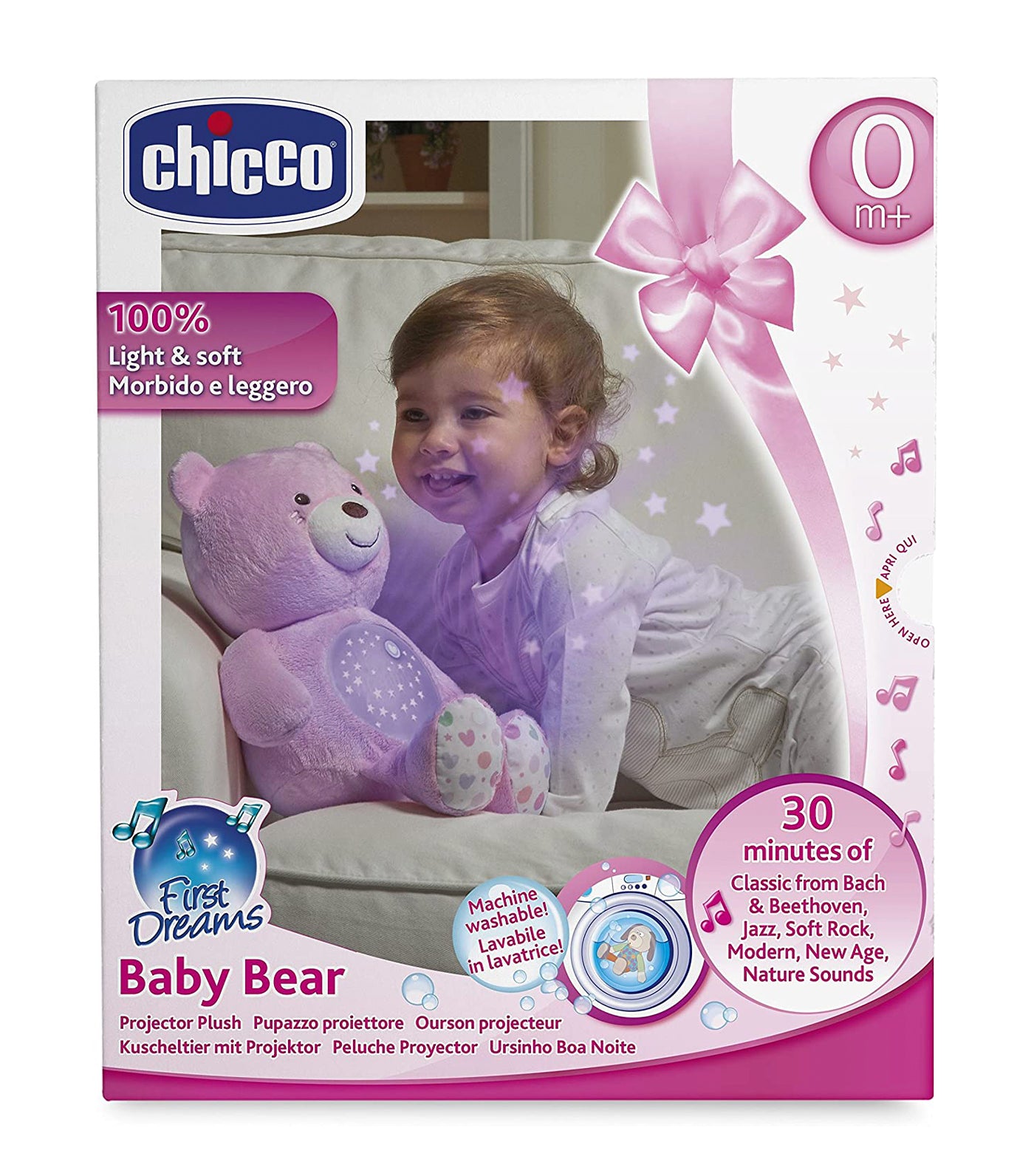 chicco pink first dreams baby bear