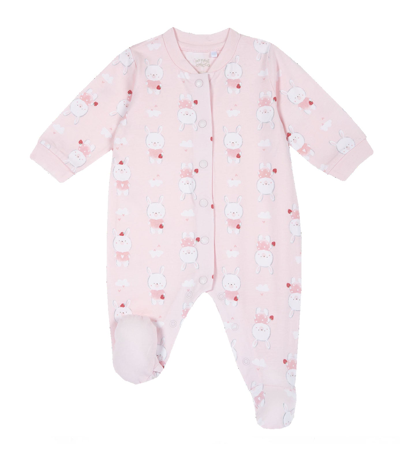 Babysuit with All-Over Pattern - Pink