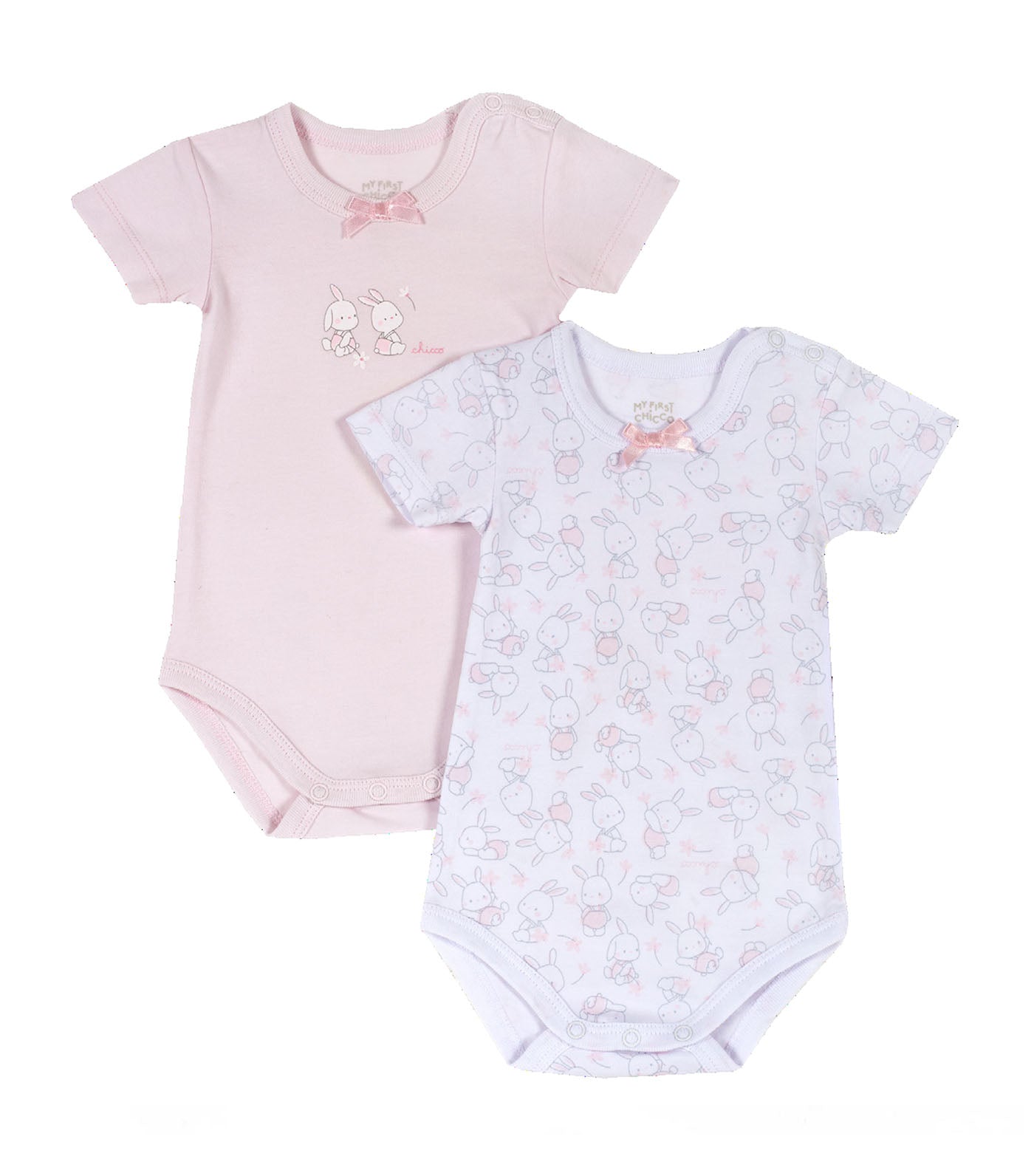 Short Sleeve Bodysuit Pack of 2 - Pink