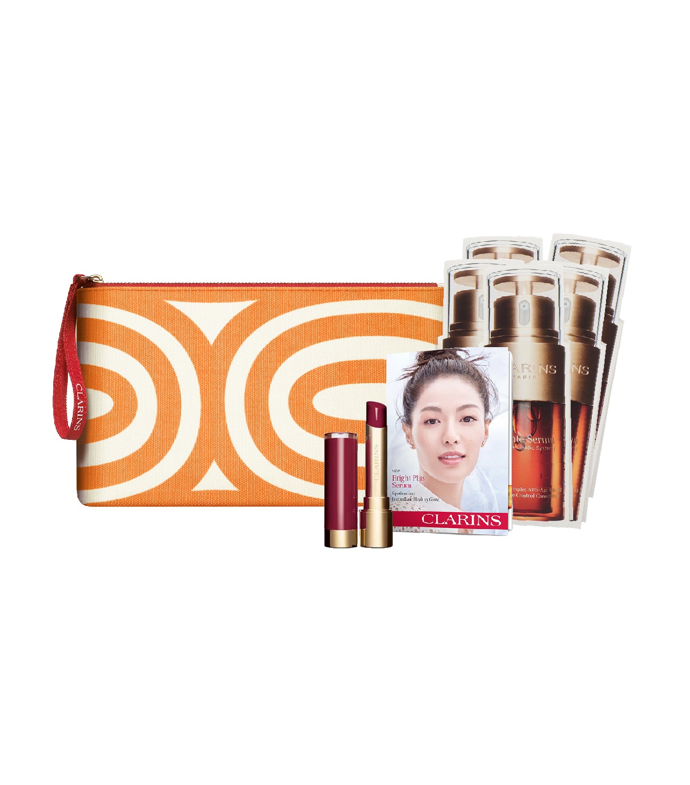 Clarins Free 9-piece Joli Rogue Lacquer Plum Lipstick Set