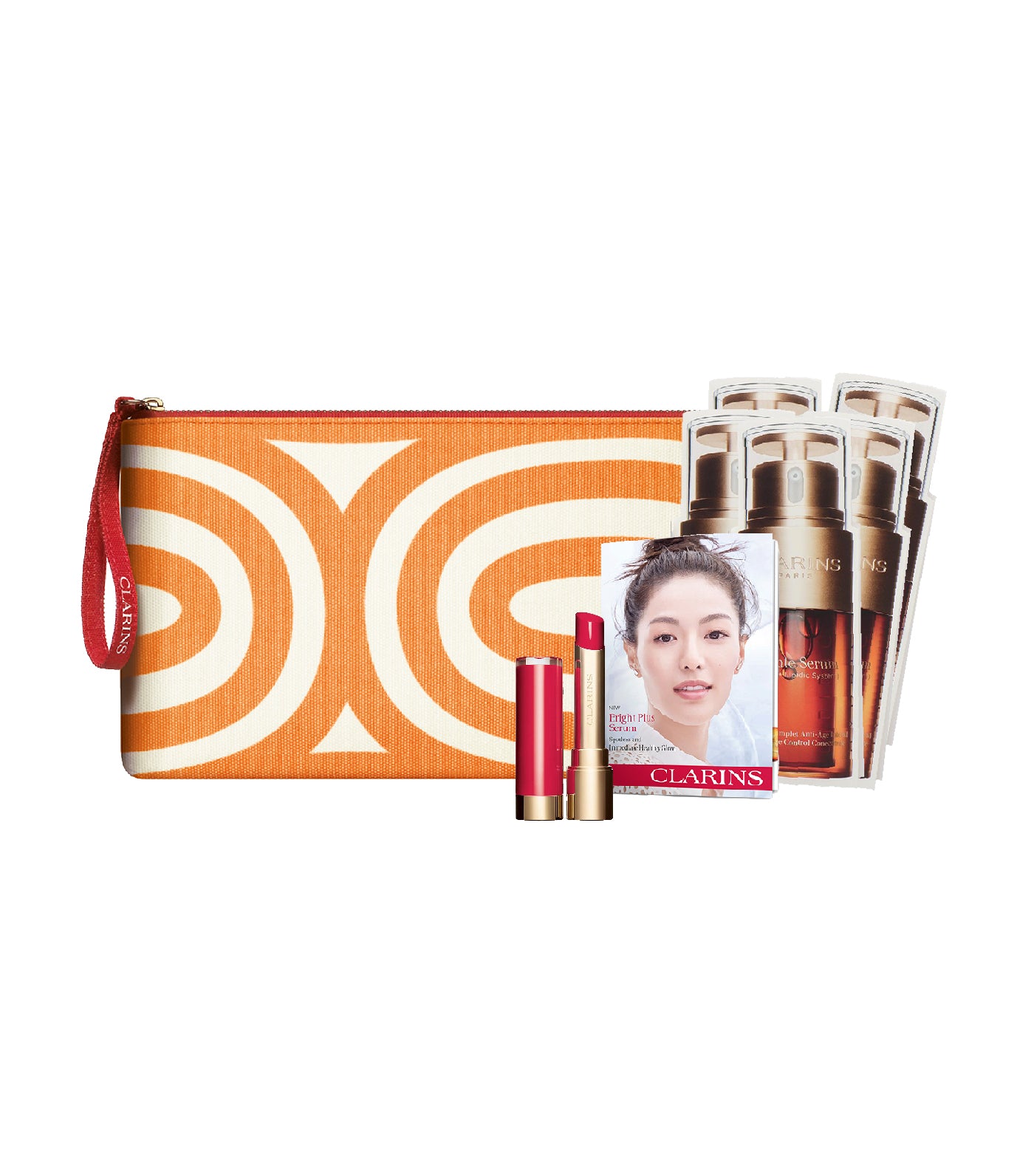 Clarins Free 9-piece Joli Rogue Lacquer Pop Pink Lipstick Set