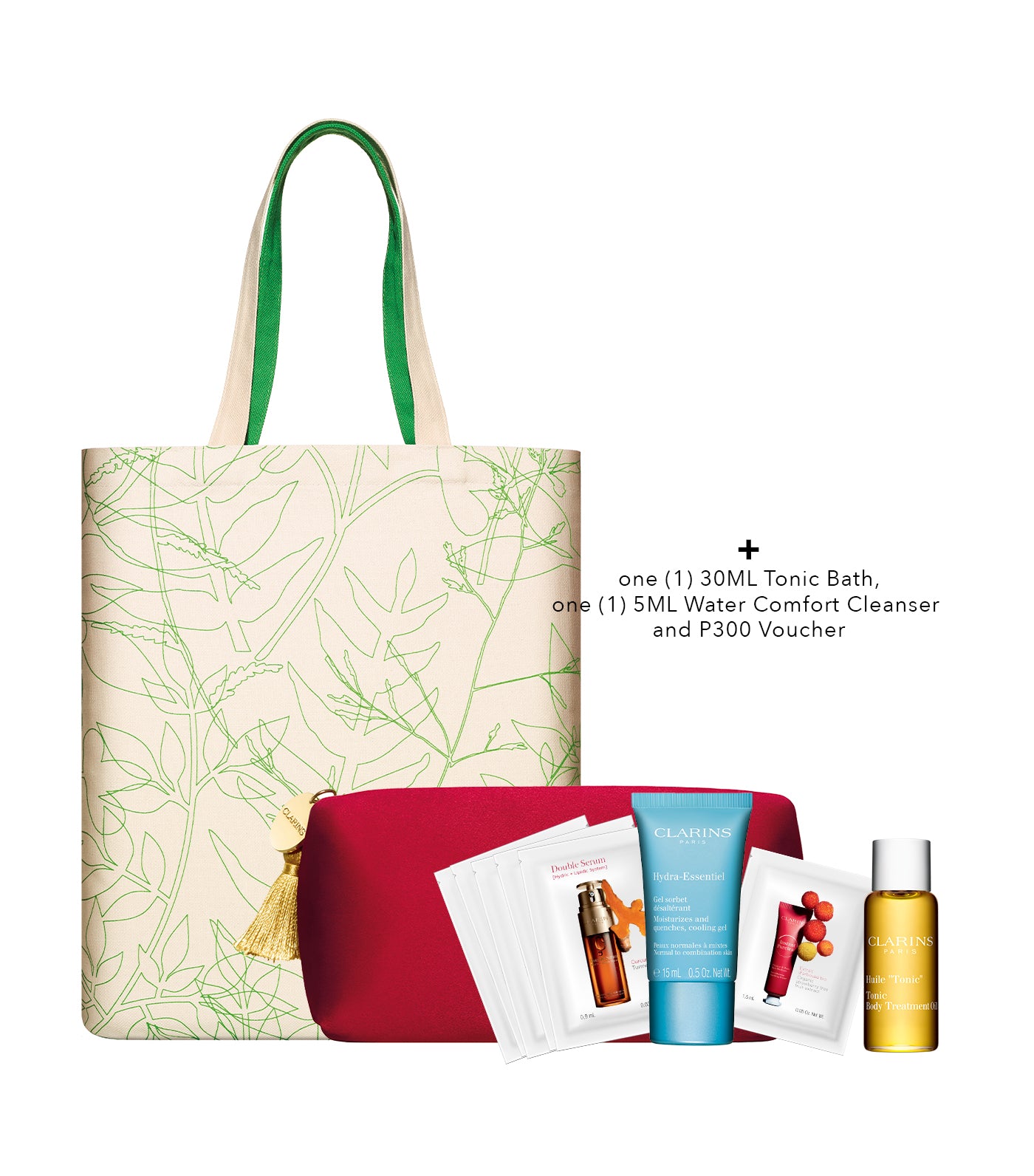 Clarins Free Plant-Therapy Tote Bag and Skincare Set