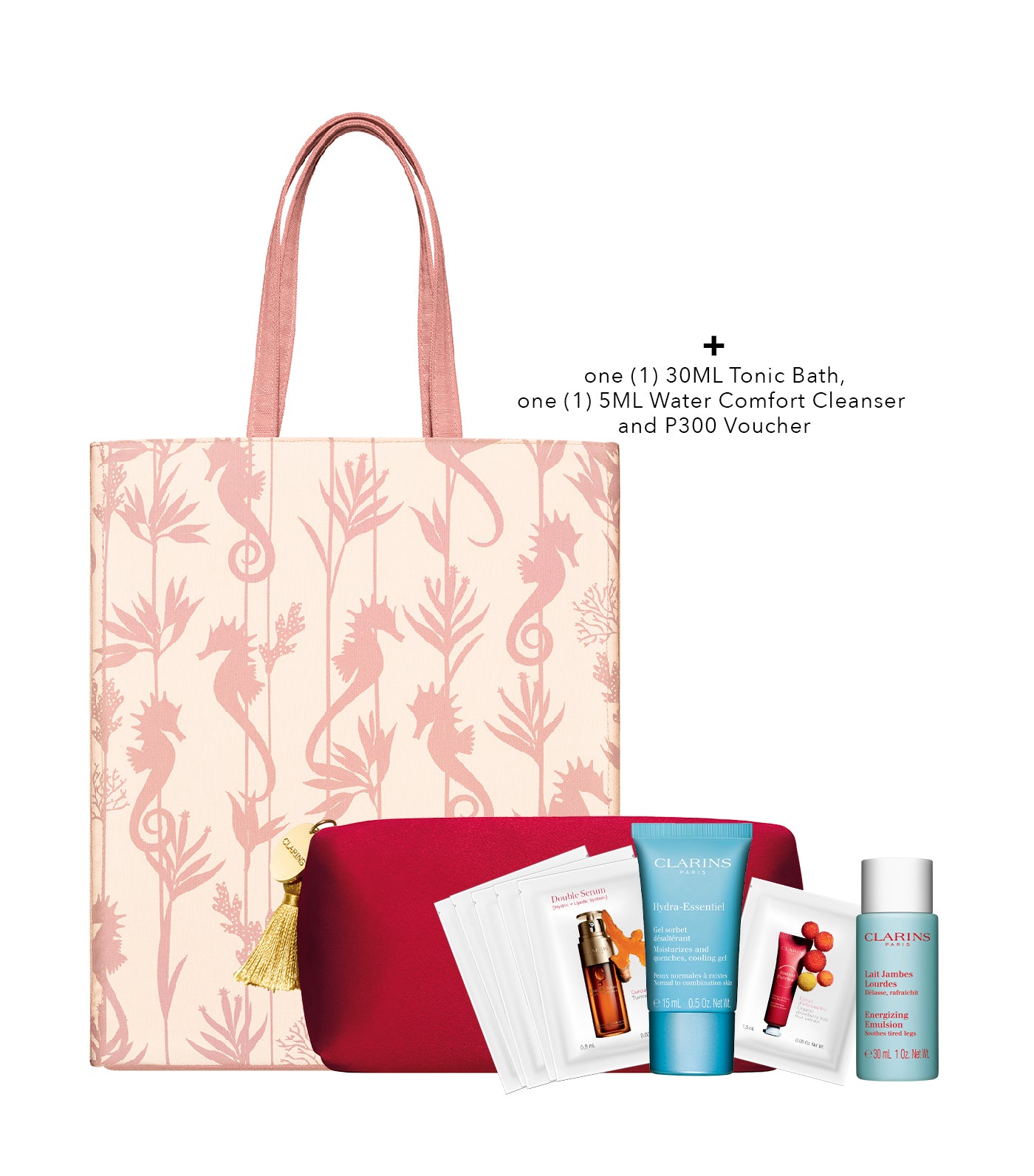 Clarins Free Seahorse Tote Bag and Skincare Set