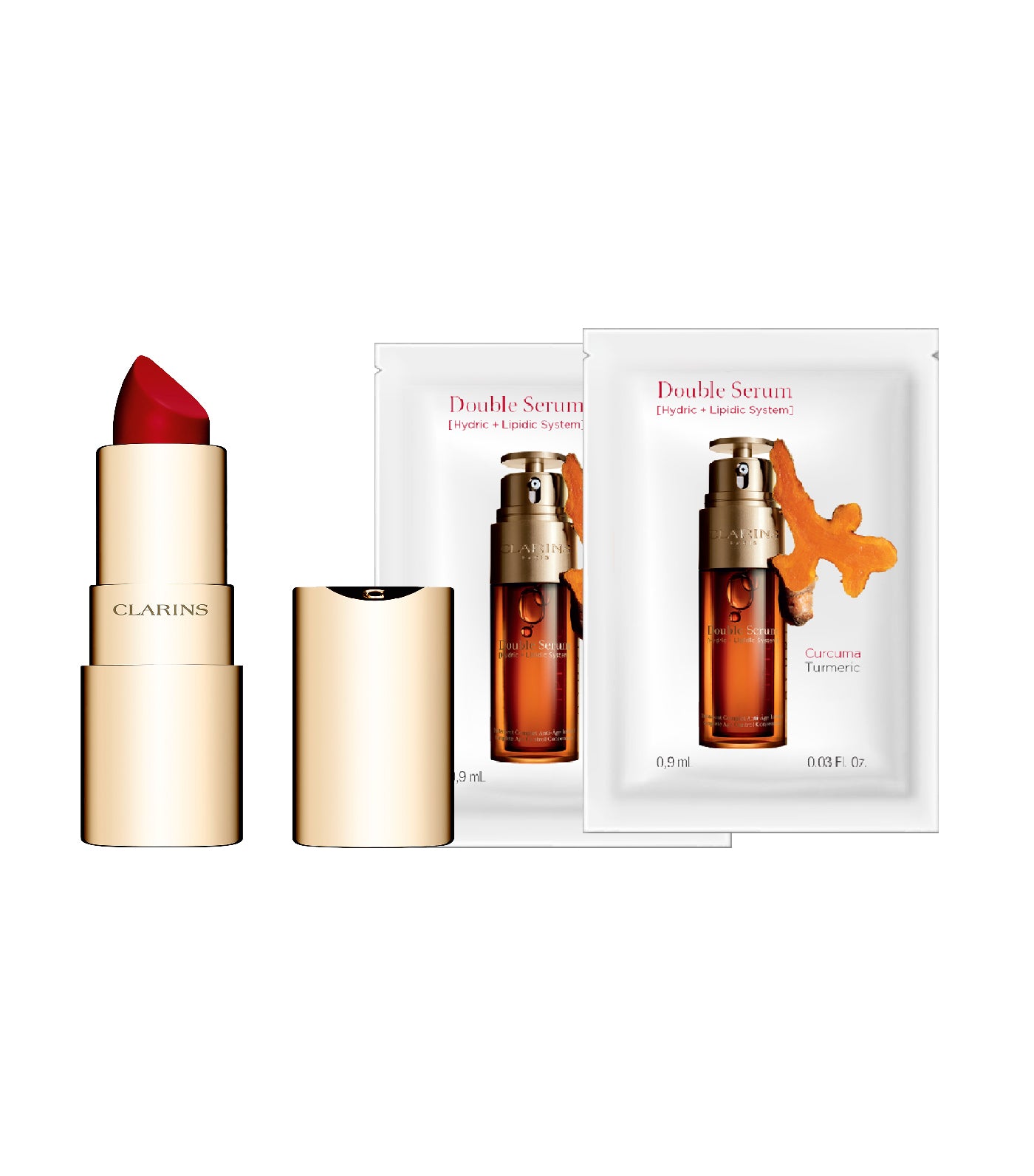 Clarins Free Mini Jolie Rouge and Double Serum Set