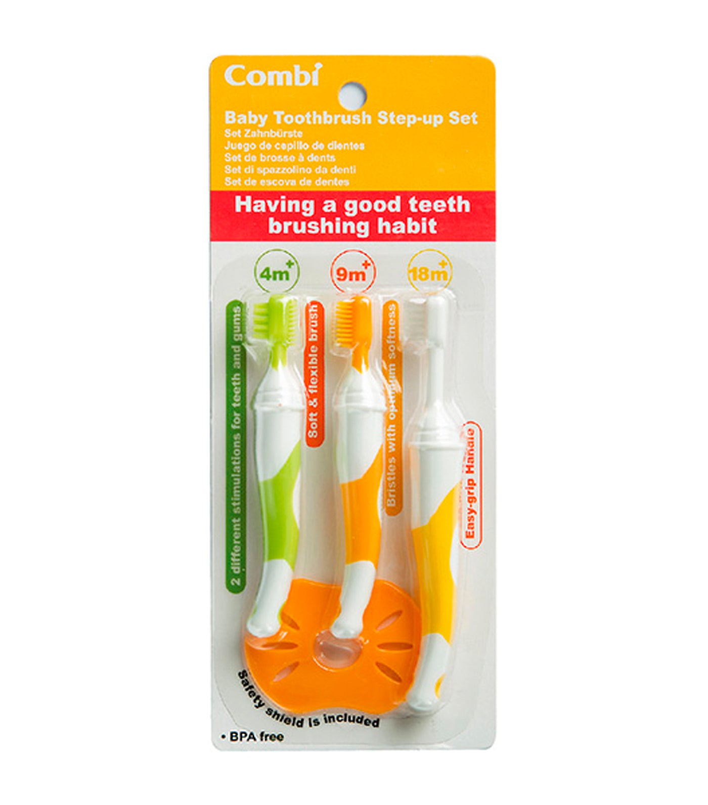 combi baby toothbrush set