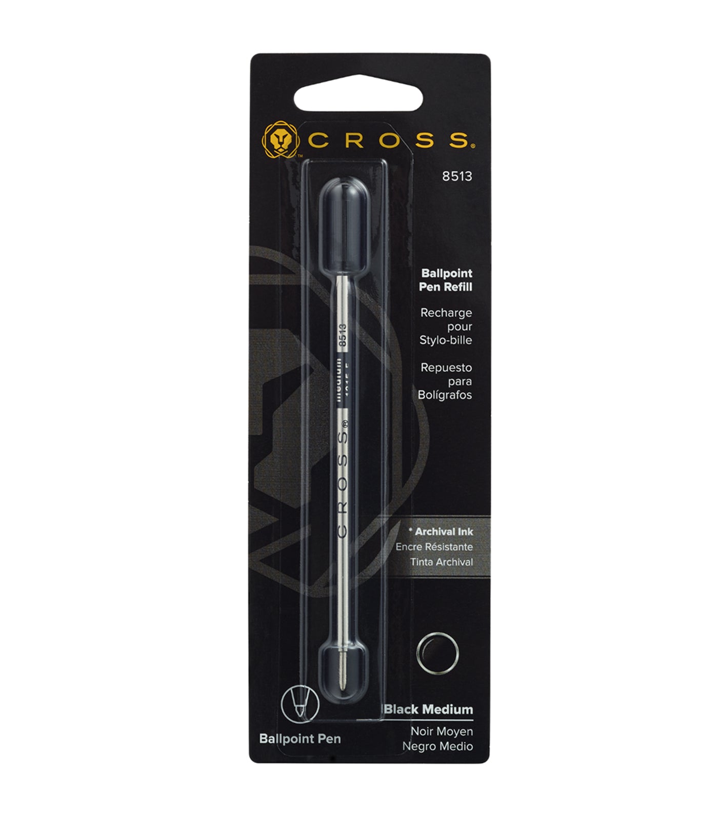 cross ballpen refill - black - medium - single