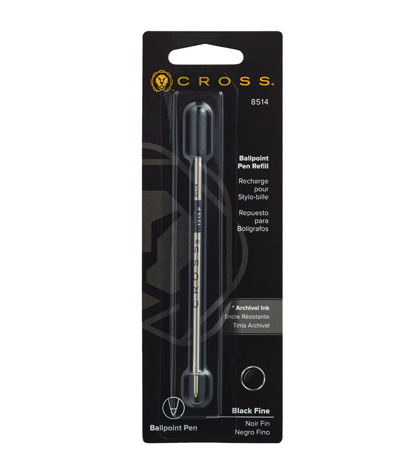 cross ballpen refill - black - fine - single