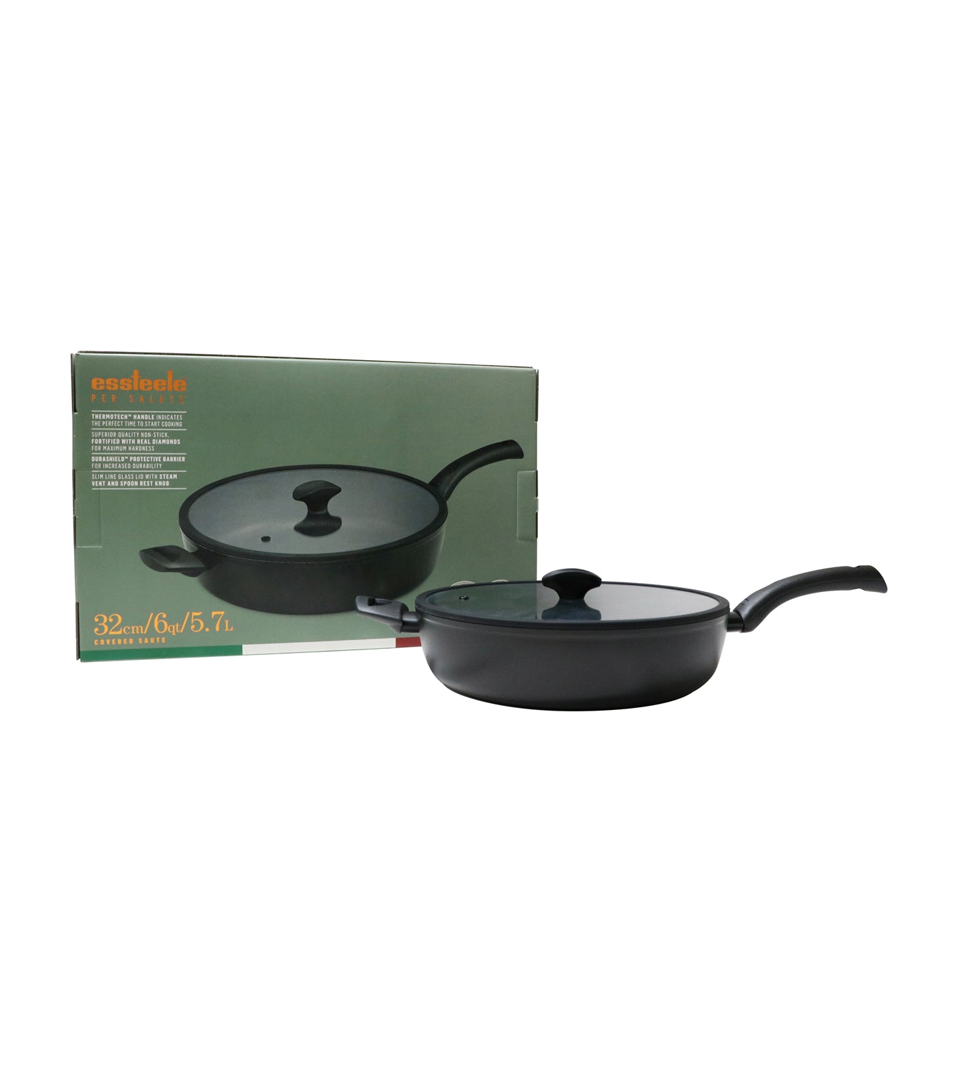 essteele black per salute covered sauté pan