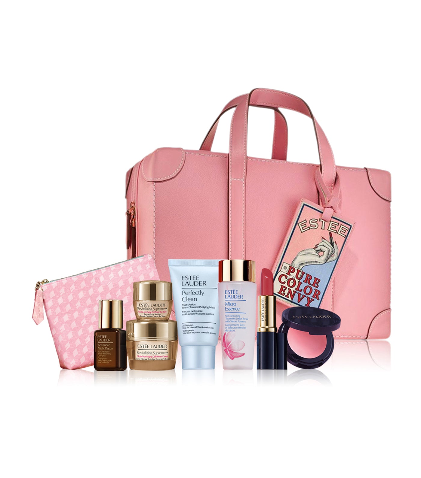 Free Pink Travel Case with Tag