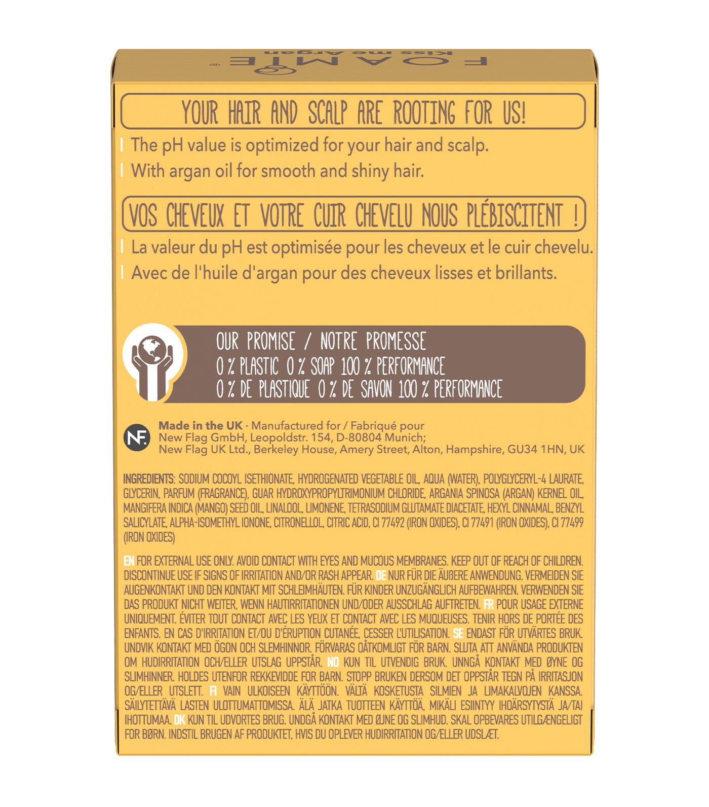 Kiss Me Argan Shampoo Bar for Dry and Frizzy Hair