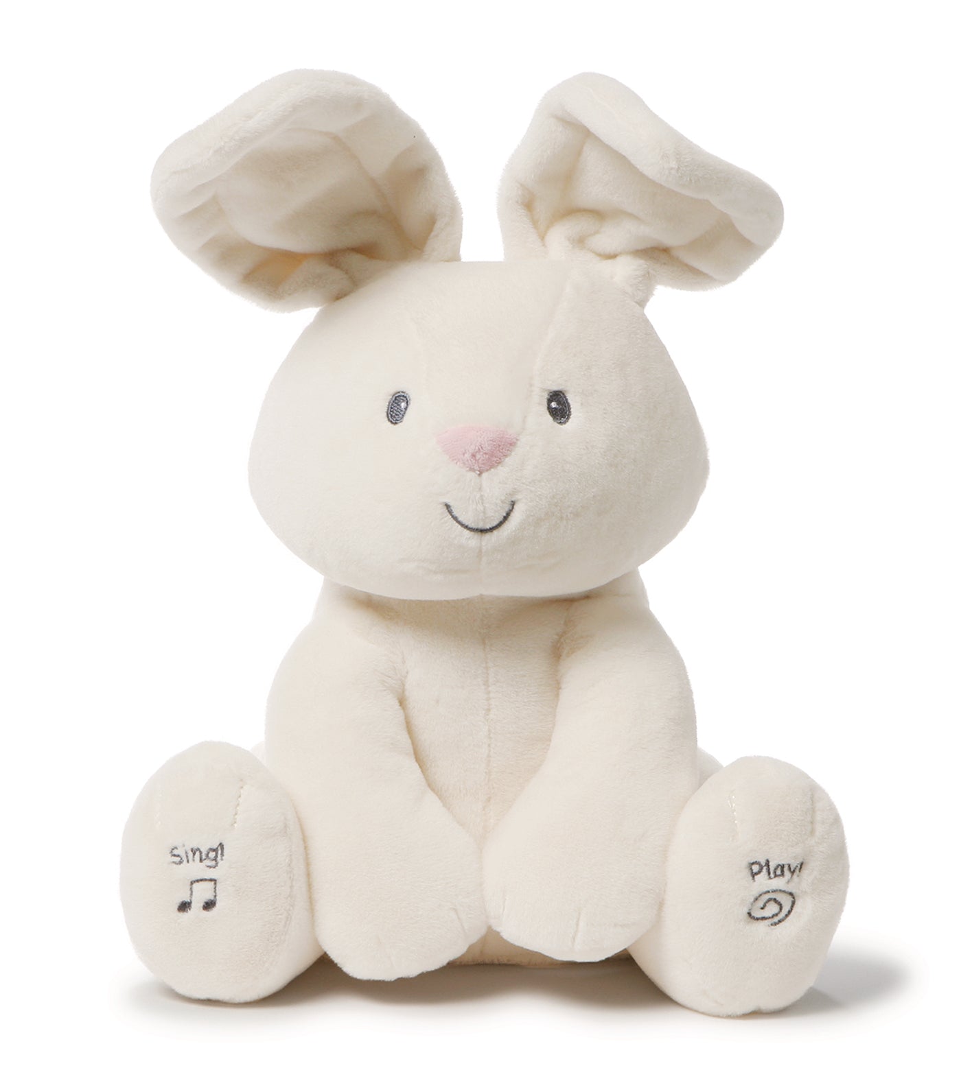 gund white flora the animated bunny - 12"