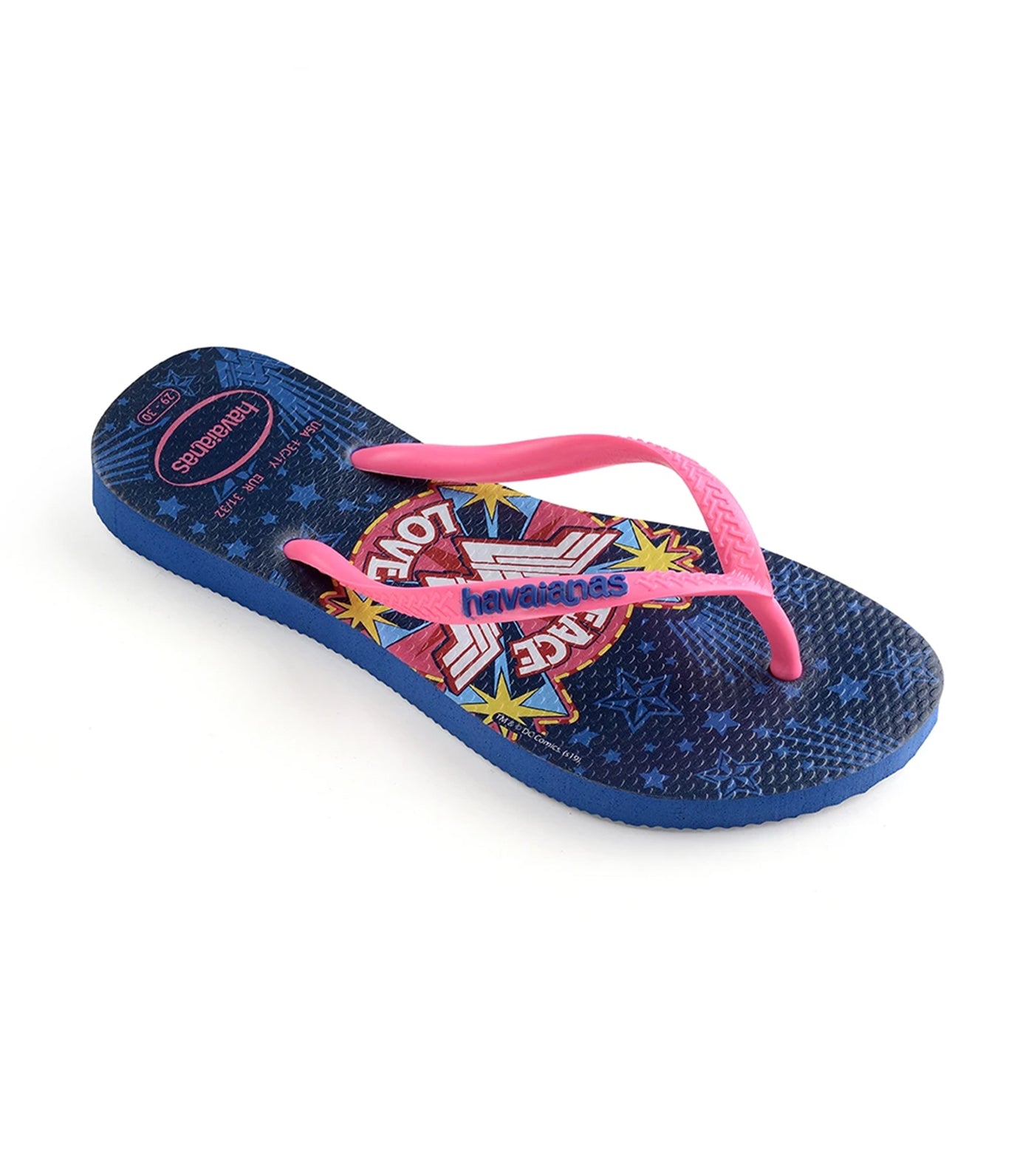 havaianas blue star slim wonder woman
