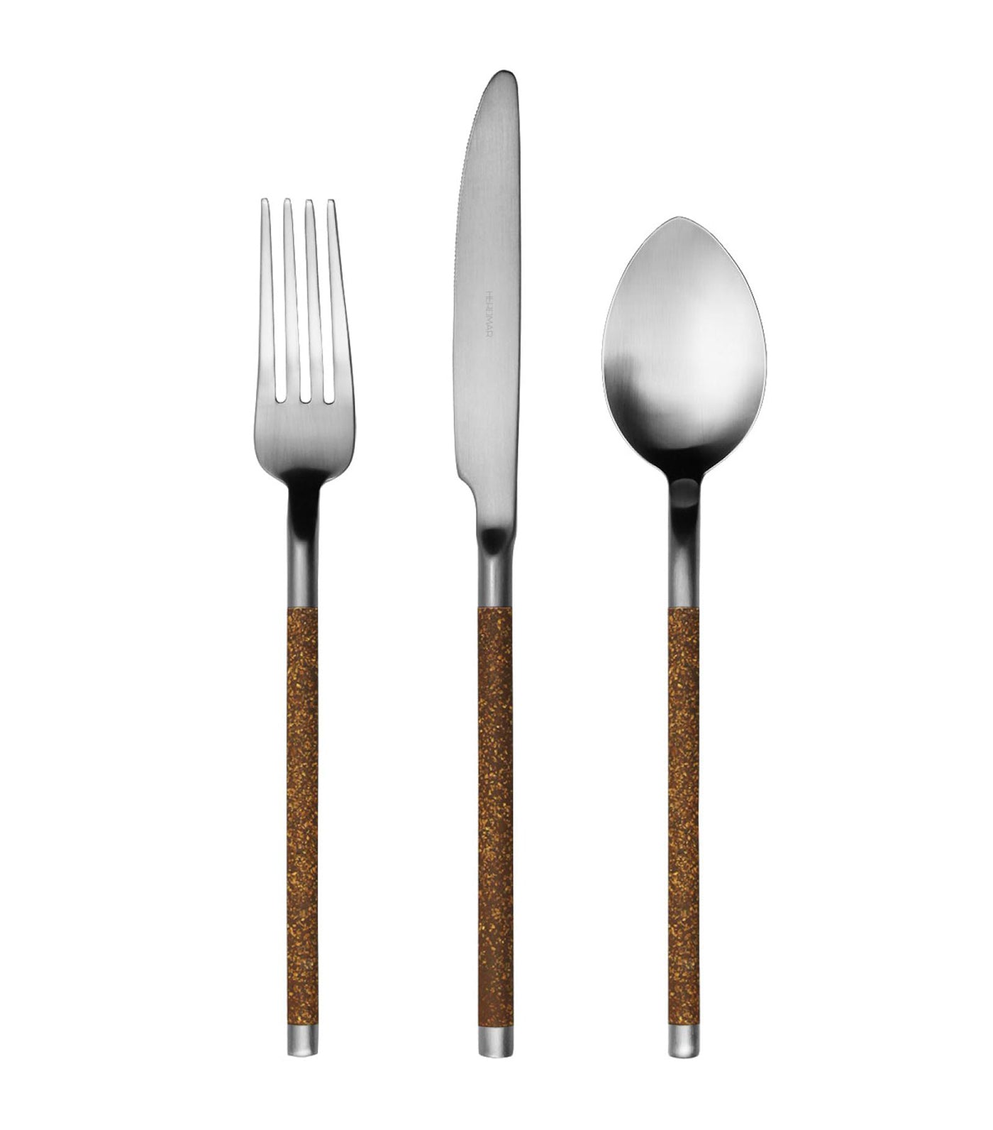 herdmar 24-piece mtte cutlery set - wood canteen