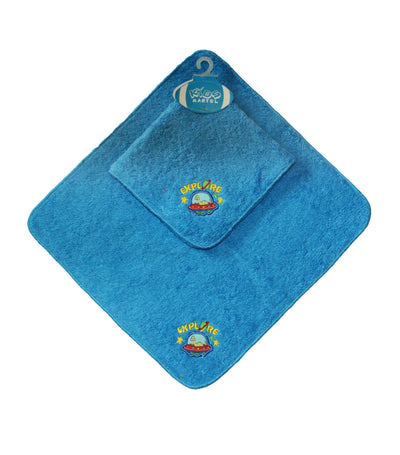 Dino Explorer Towel - Celestial Blue