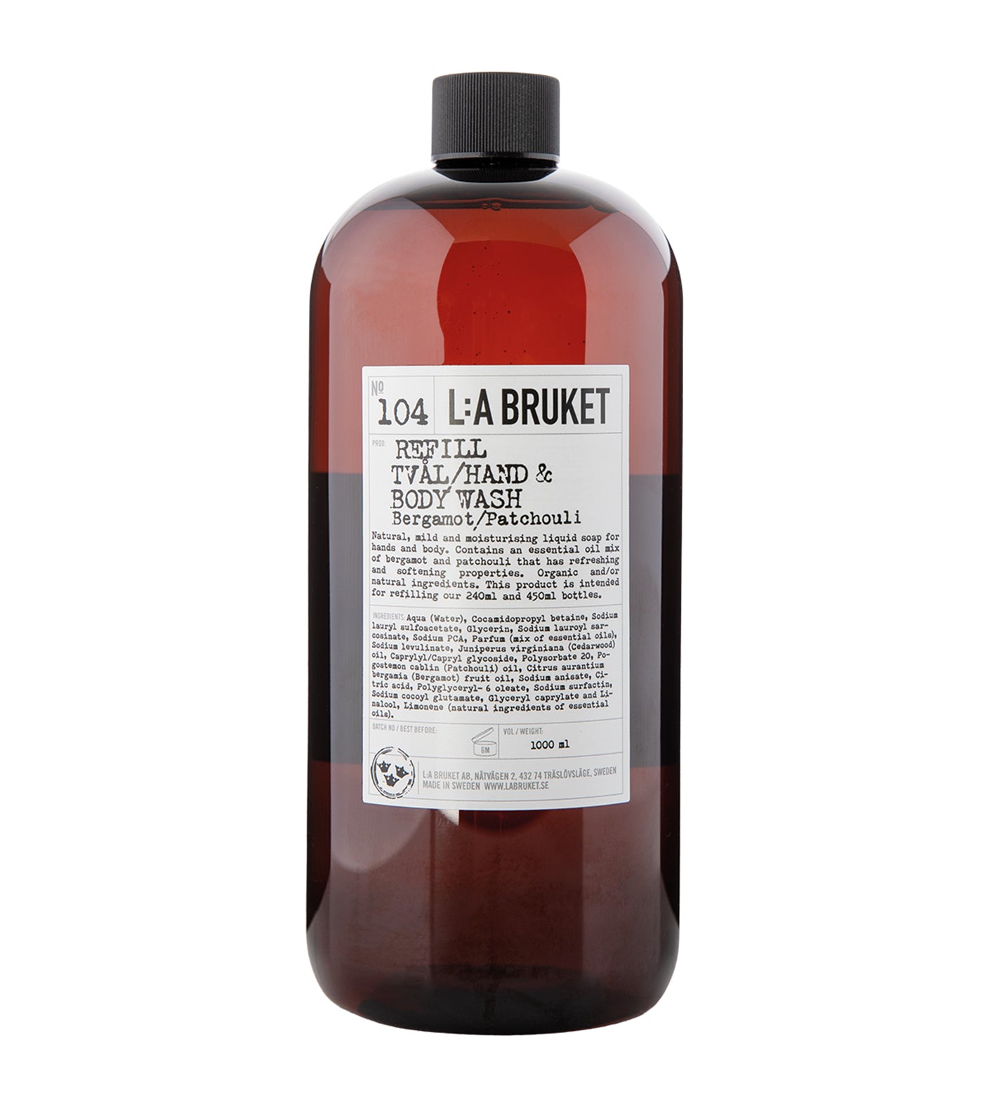 104 Hand & Body Wash Bergamot/Patchouli