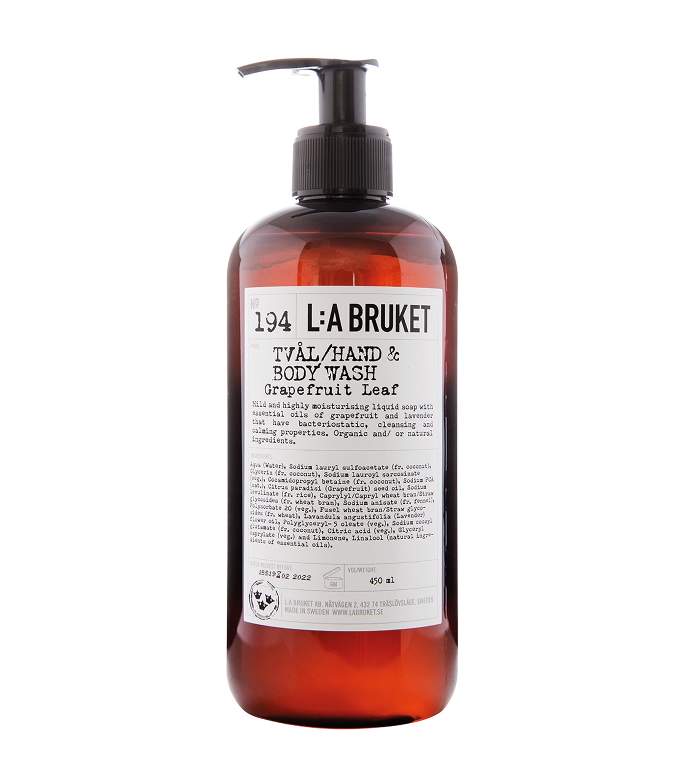 194 Hand & Body Wash Grapefruit Leaf