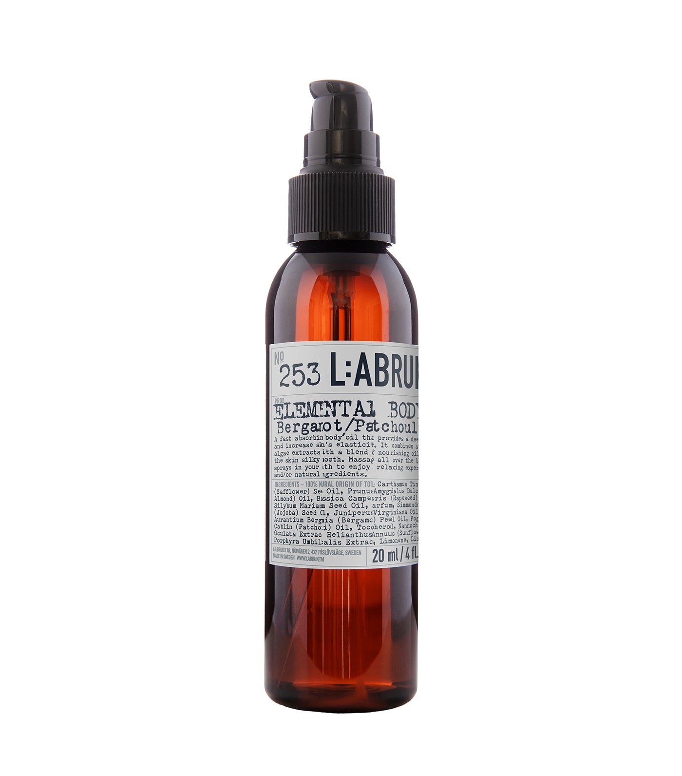 253 Elemental Body oil Bergamot/Patchouli