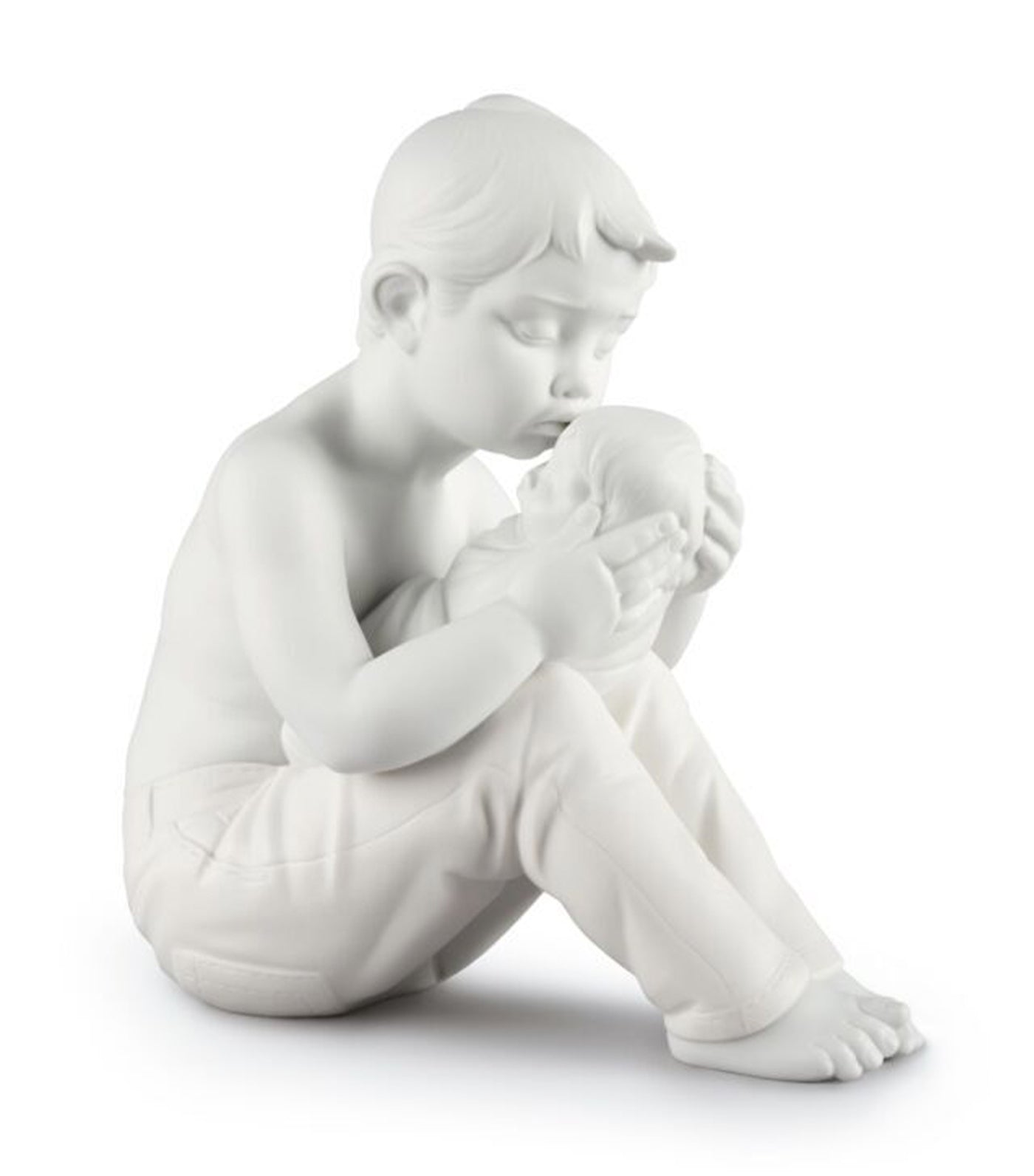 lladro white welcome home children figurine