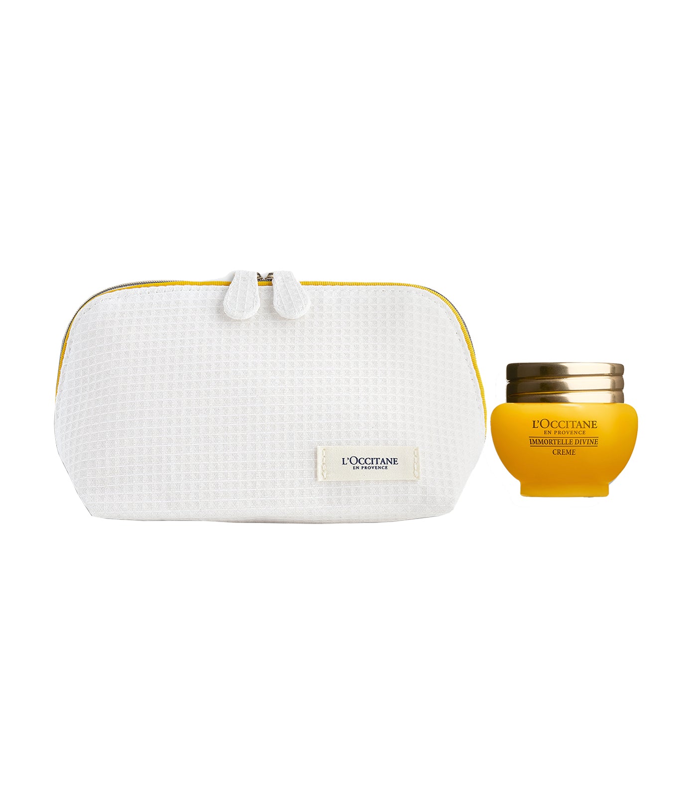 L'Occitane Free Divine Pouch and Mini 8ML Immortelle Divine Cream