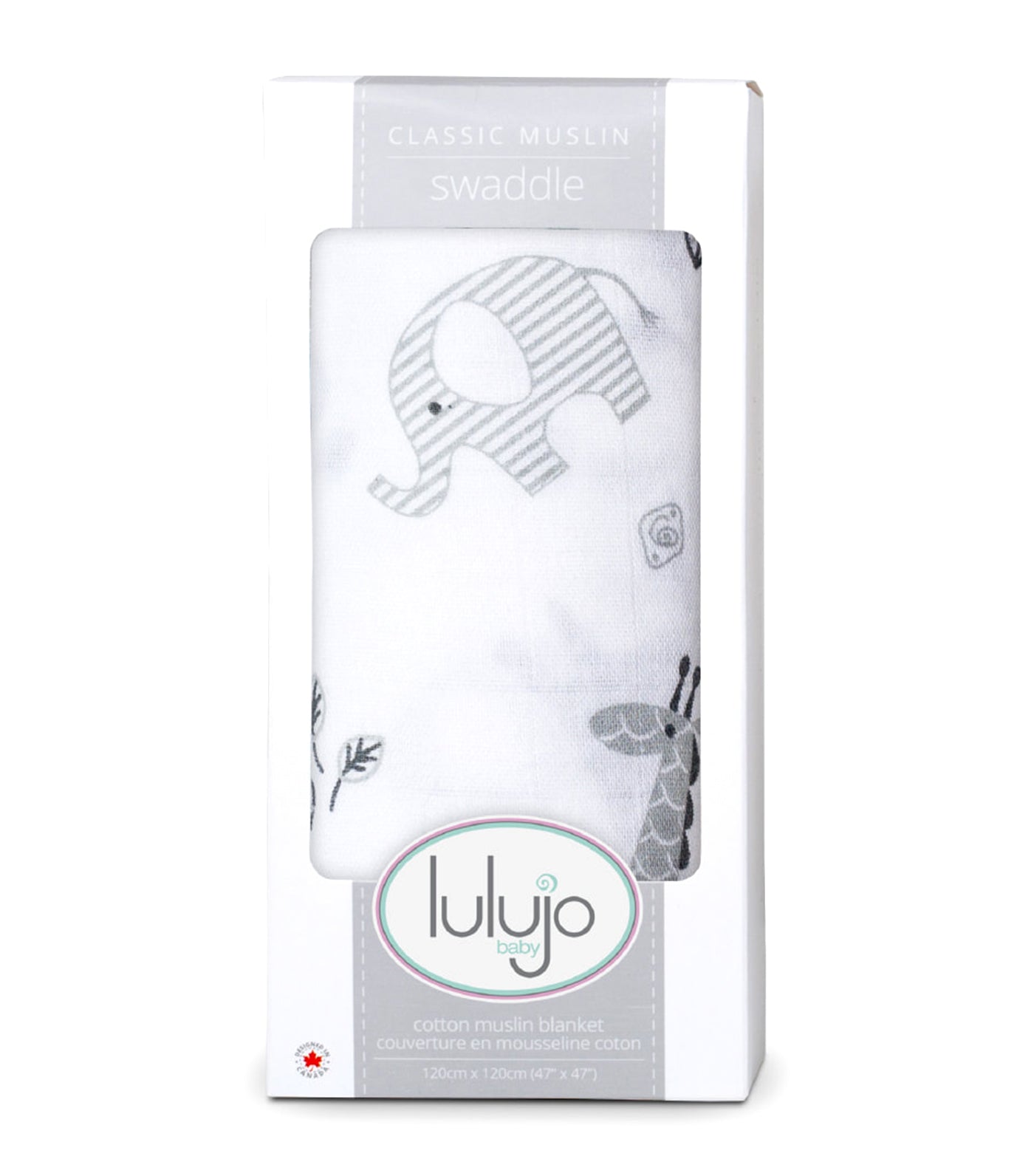 lulujo cotton muslin swaddling blanket (single) - afrique