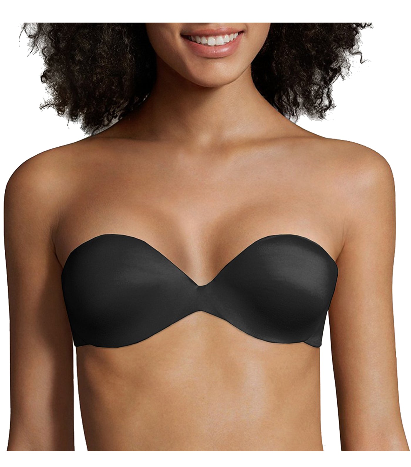 maidenform comfort devotion lift strapless bra black