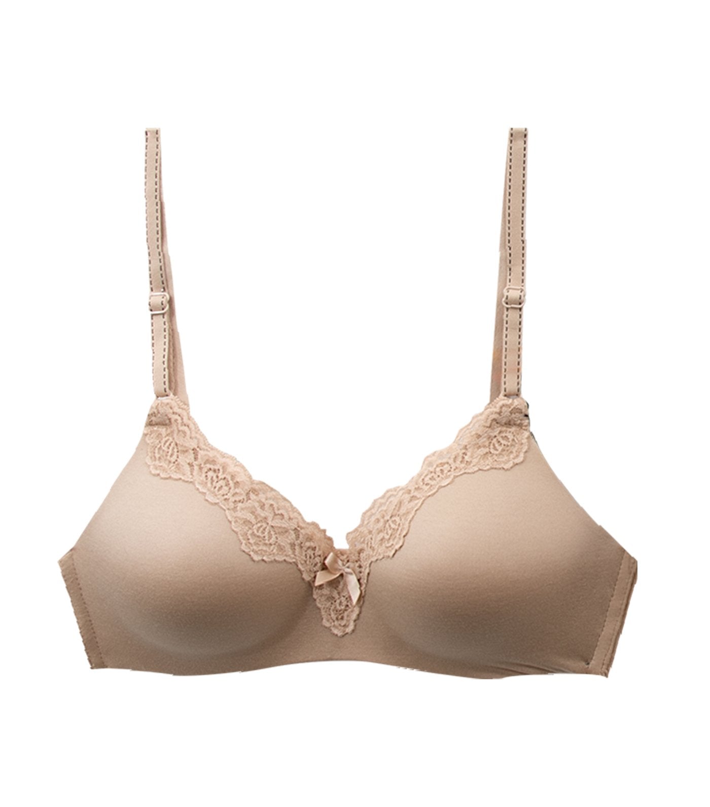 maidenform comfort devotion wire-free with lift demi bra latte