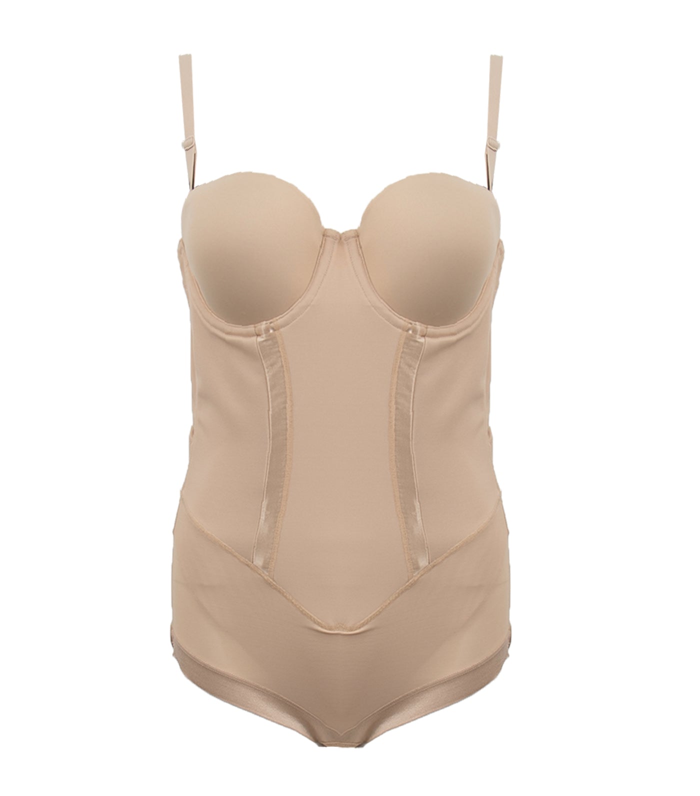 maidenform easy up: strapless body briefer latte lift