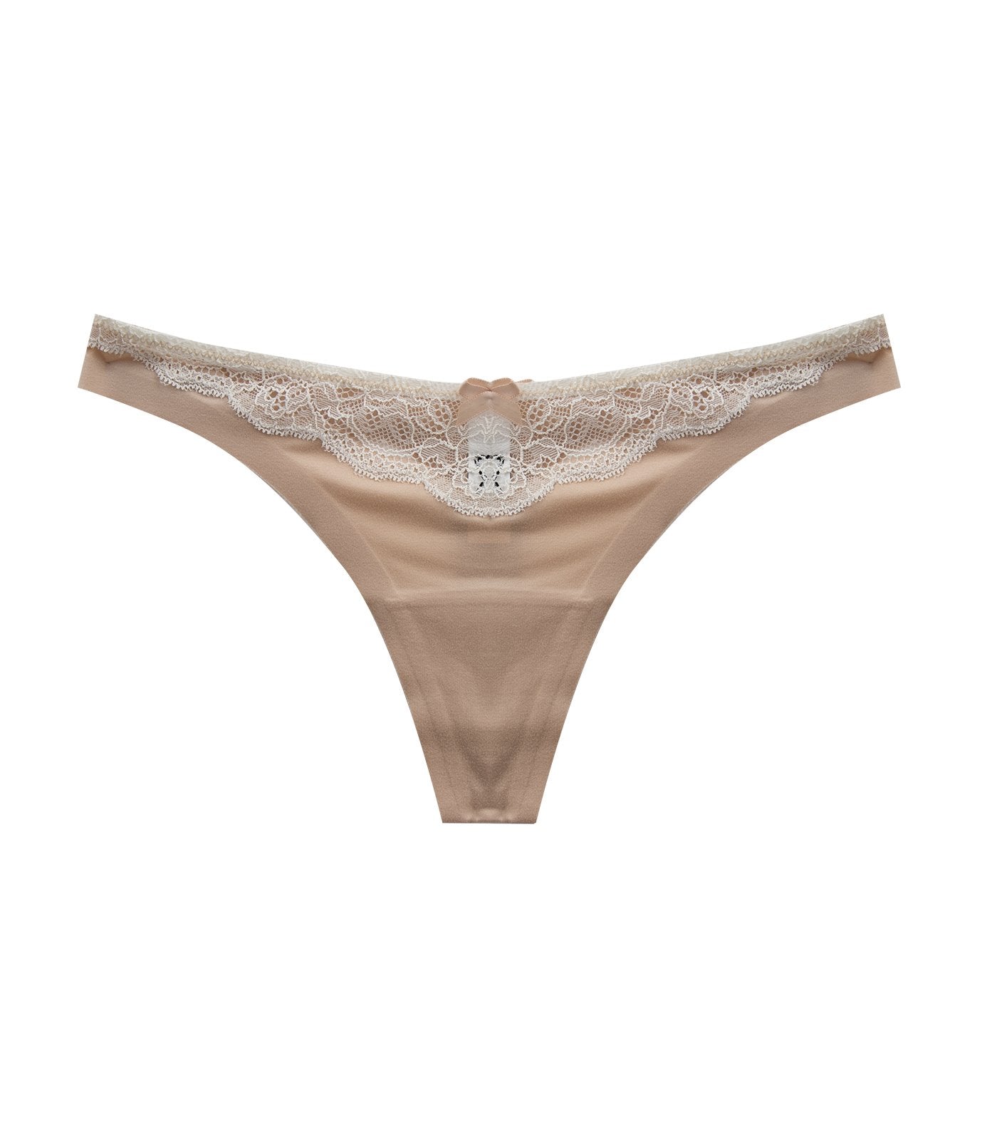 maidenform comfort devotion lace thong latte lift ivory