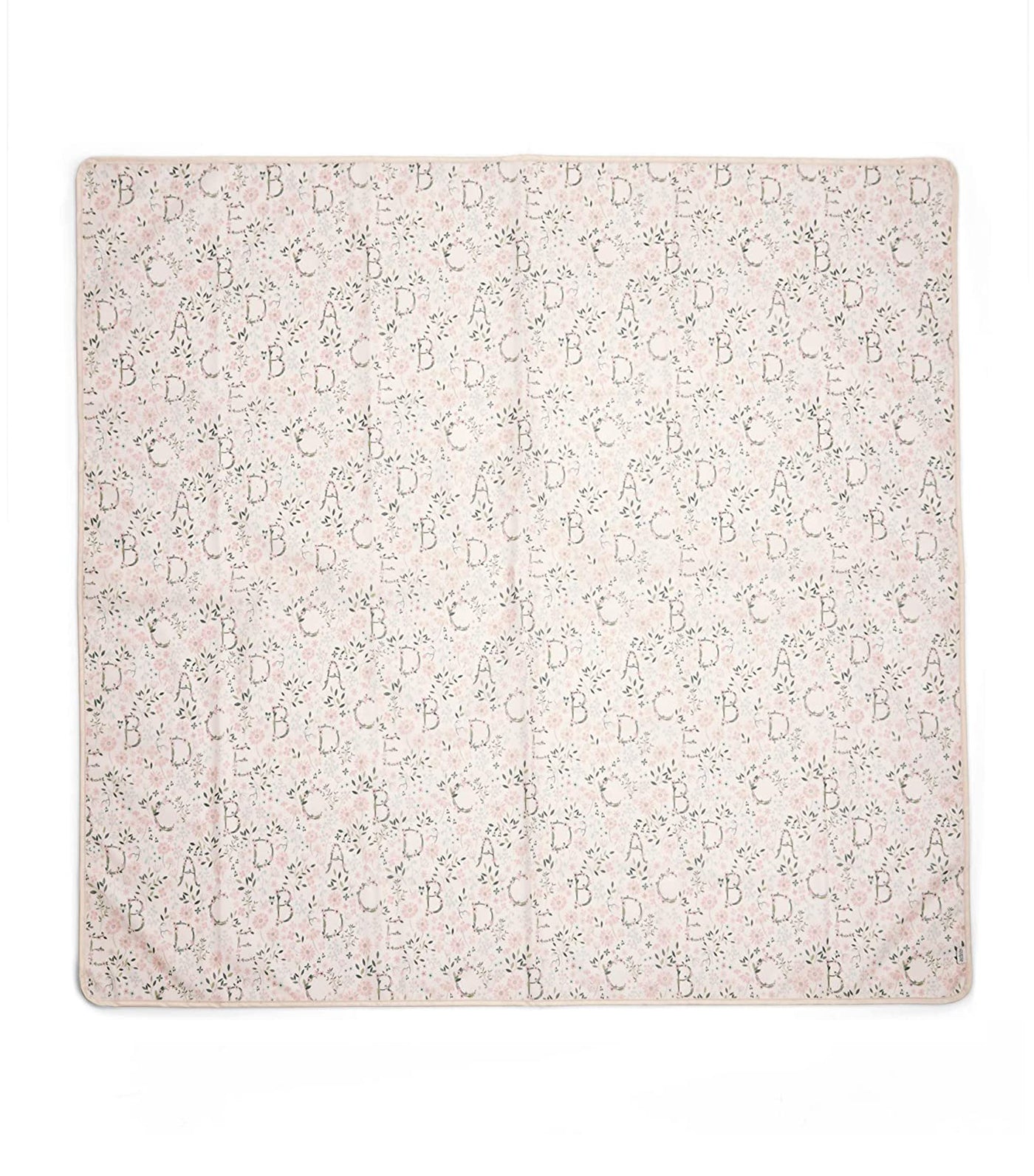 mamas & papas pink alphabet floral splash mat