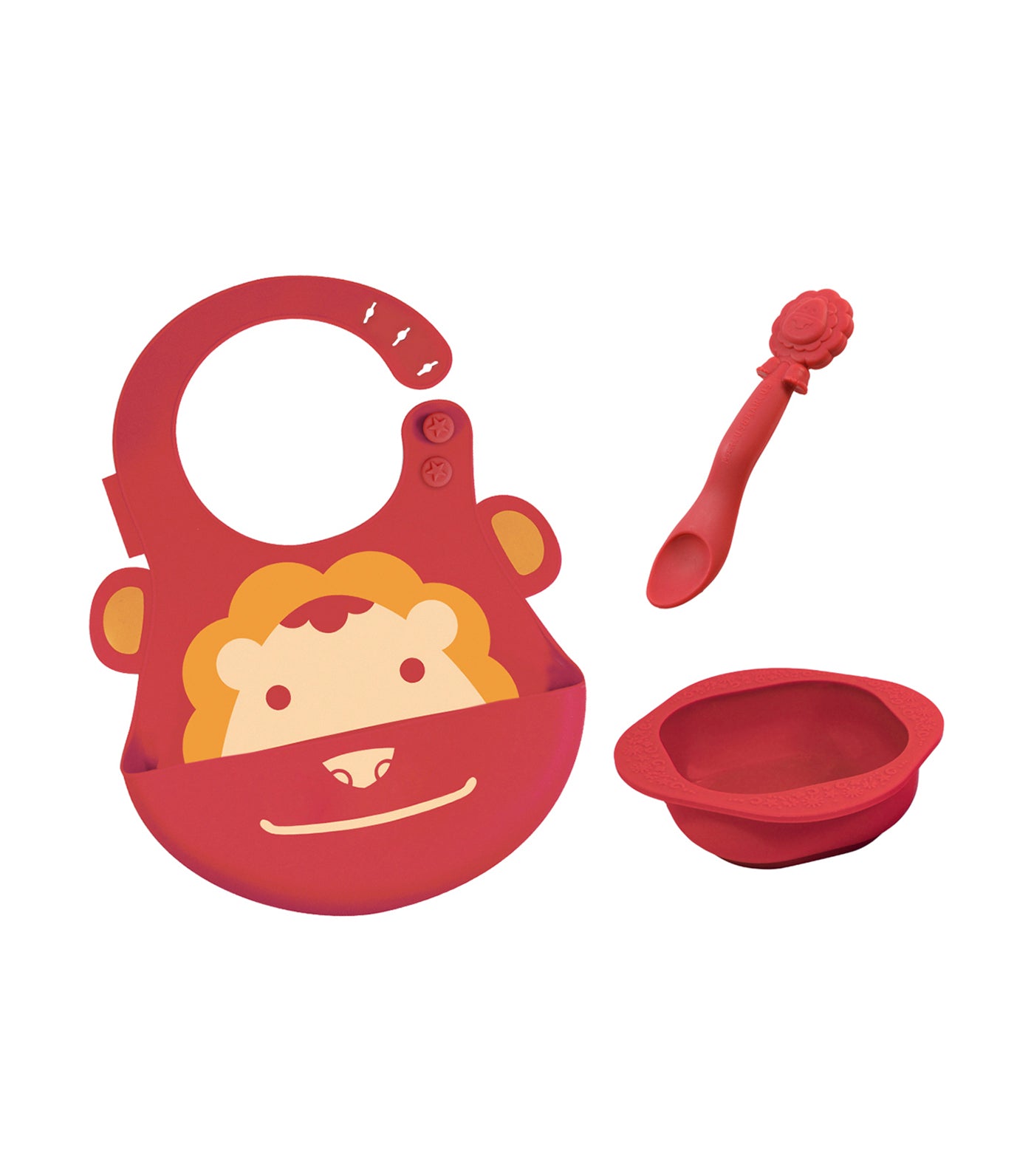 marcus & marcus red baby feeding set