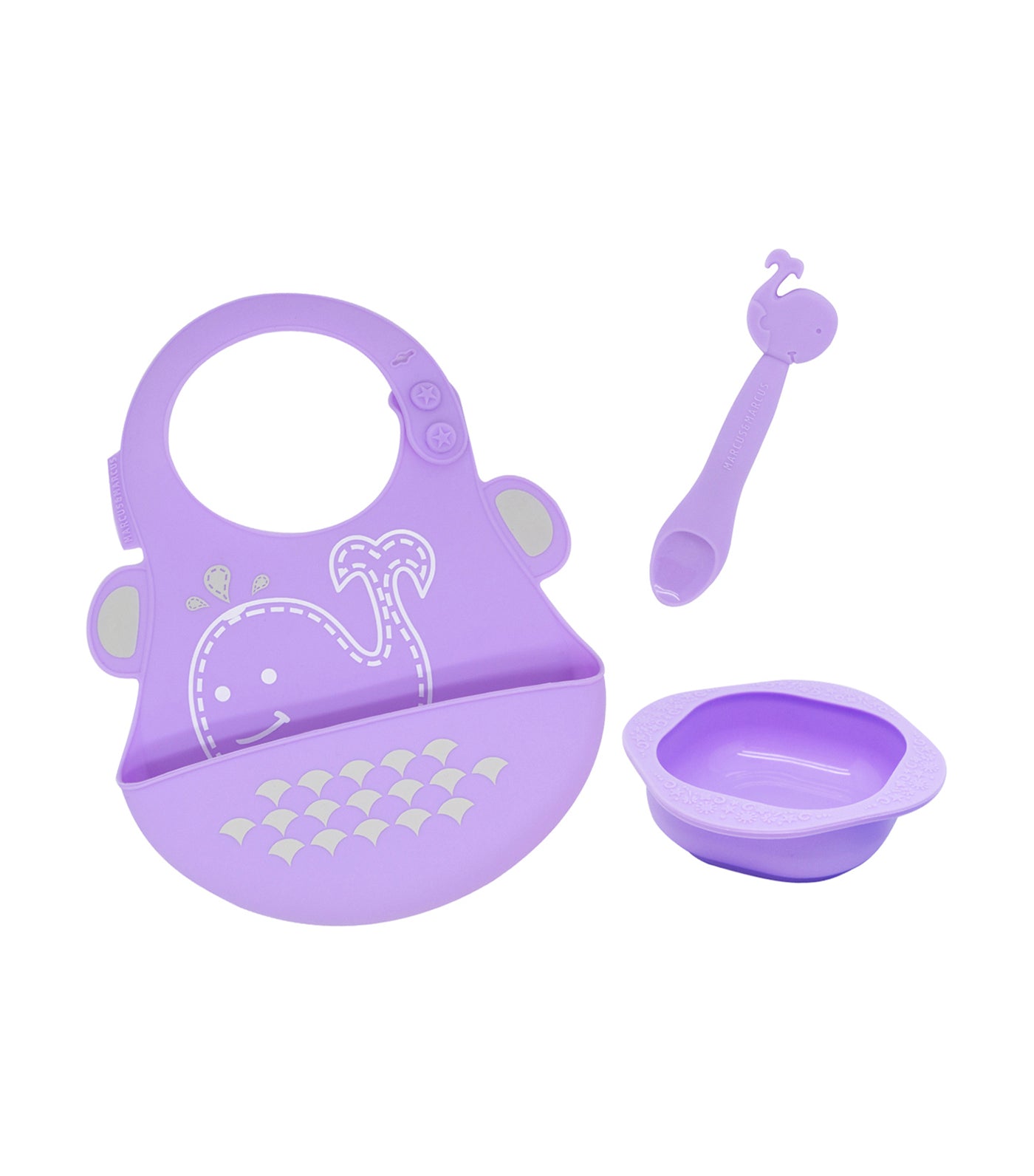 marcus & marcus purple baby feeding set