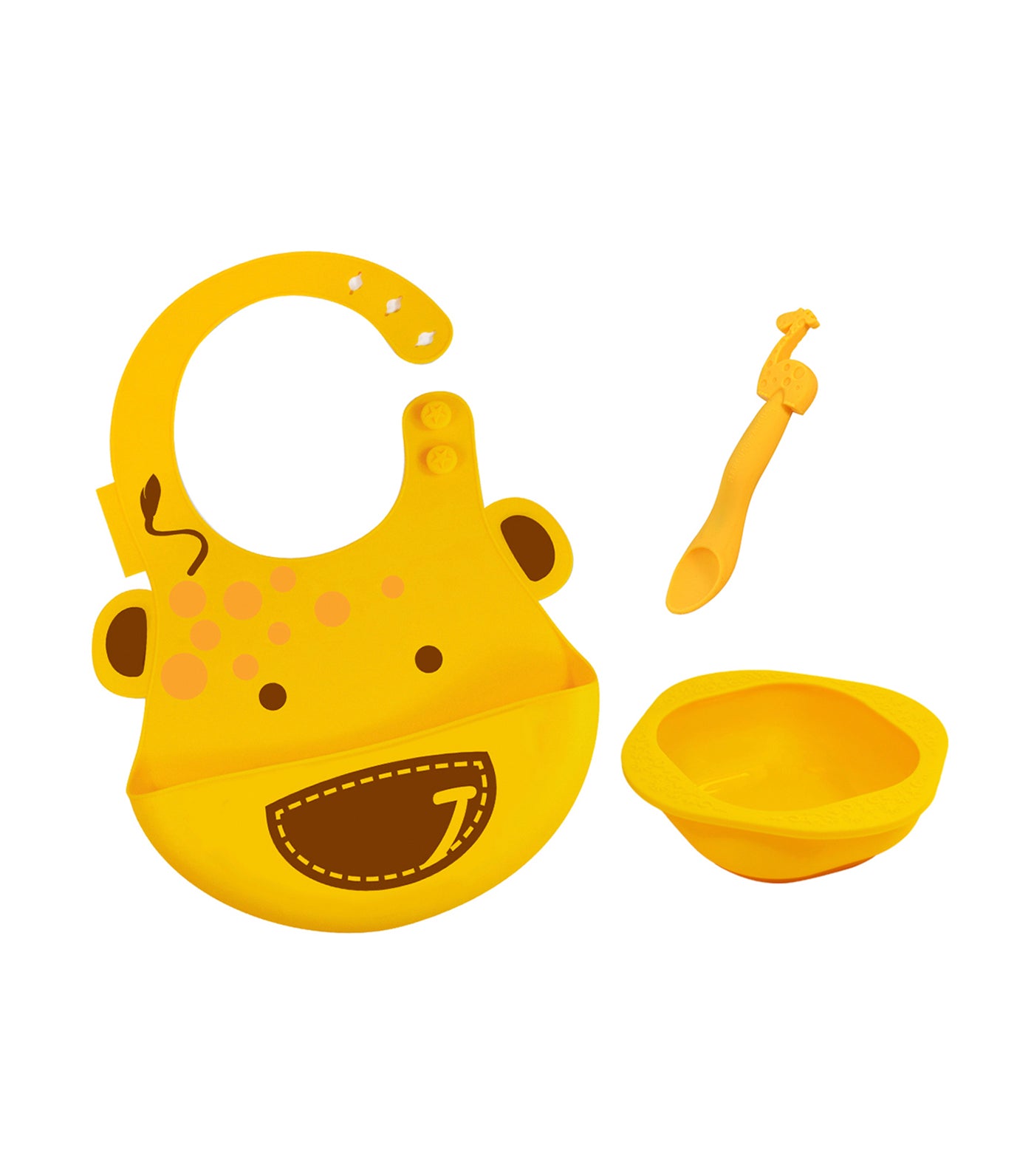 marcus & marcus yellow baby feeding set